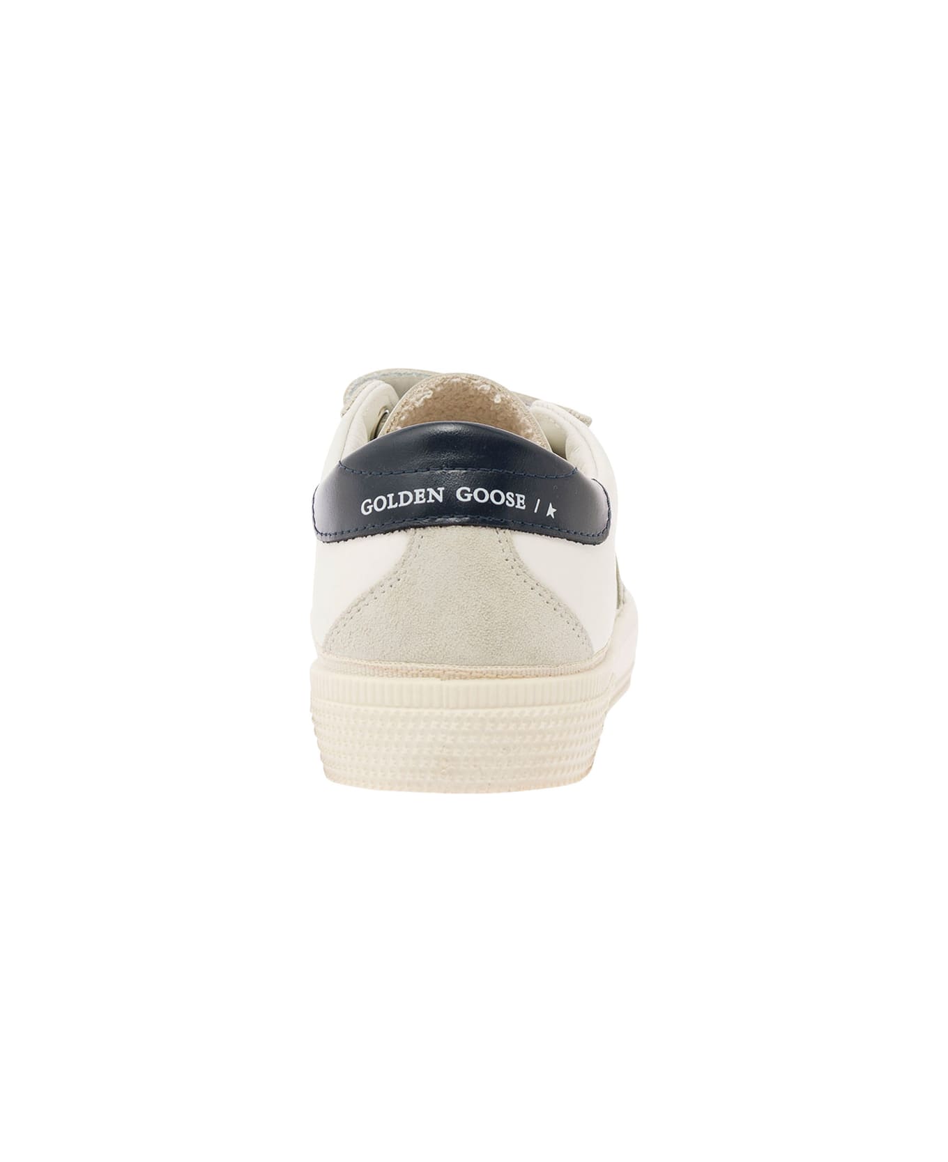 Golden Goose 'superstar' White Low Top Sneakers With Star Patch In Leather Boy - White