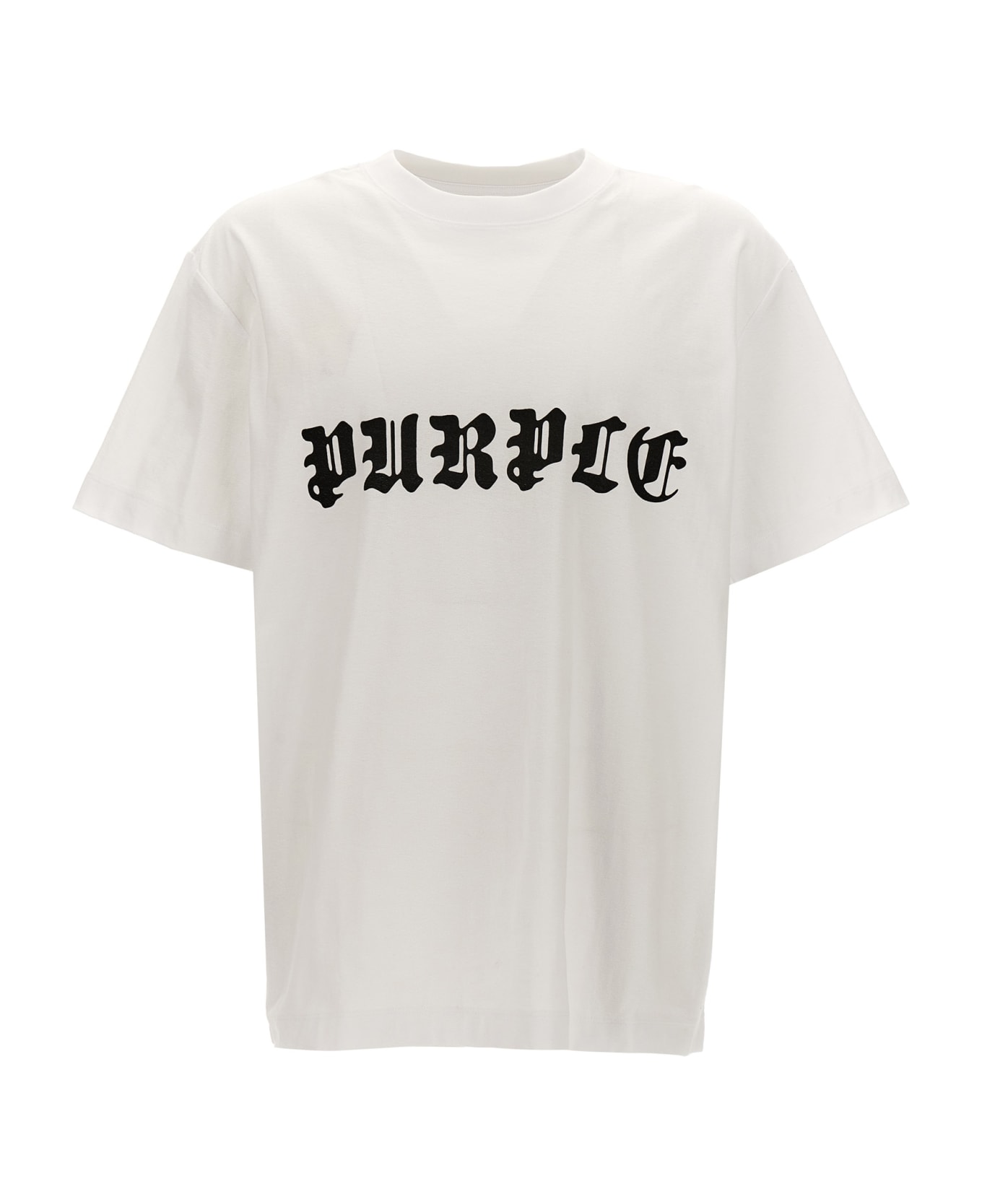 Purple Brand Logo Print T-shirt - White/Black