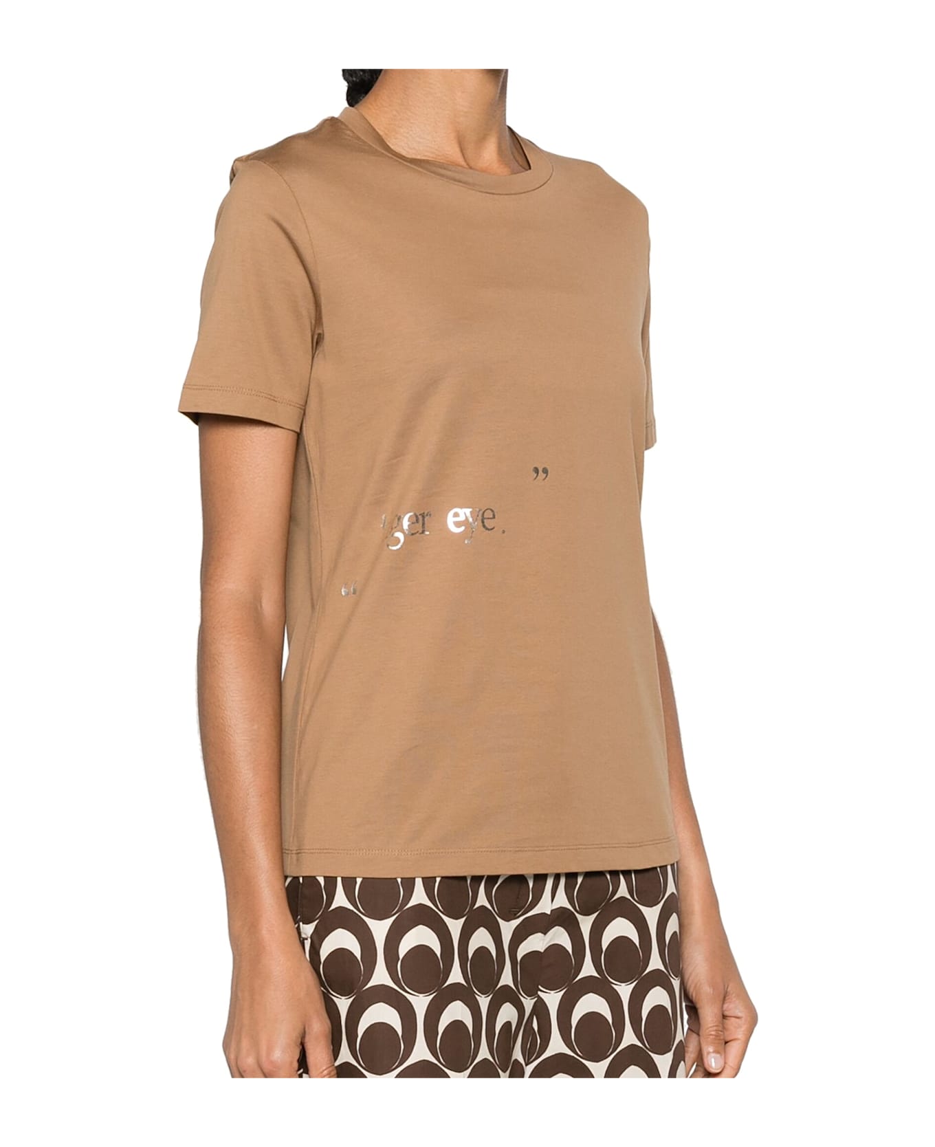 
S Max Mara 
s Orlanda Cotton T-shirt - Brown