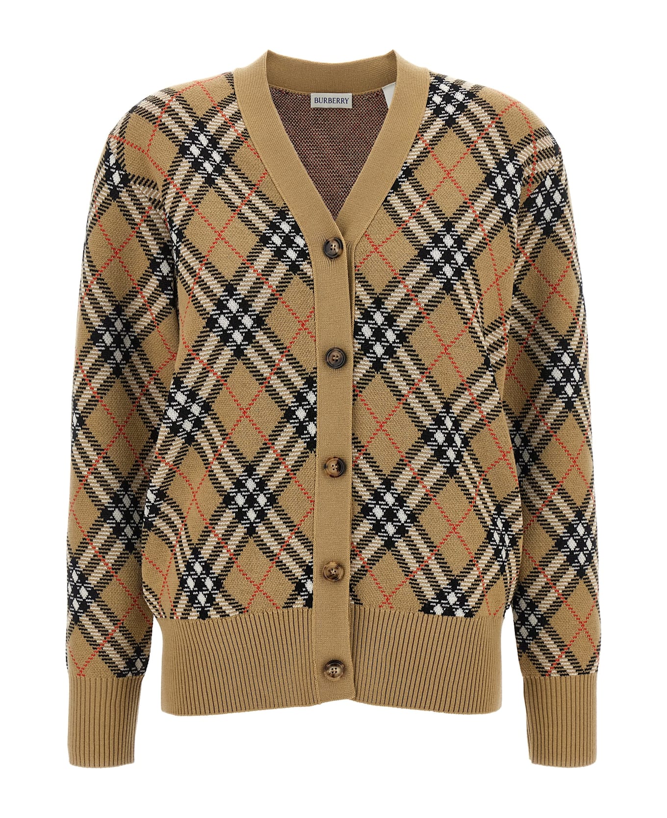 Burberry Cardigan Burberry Check - Beige