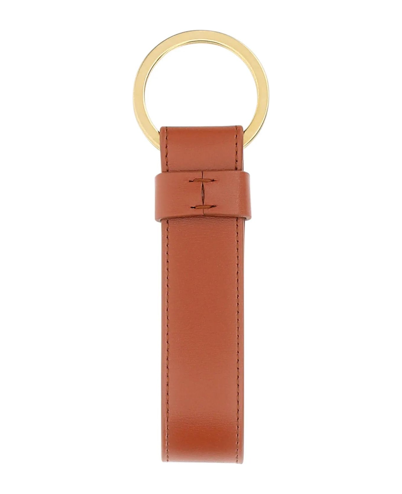 Tod's Brick Leather Keyring Tod's - Brown