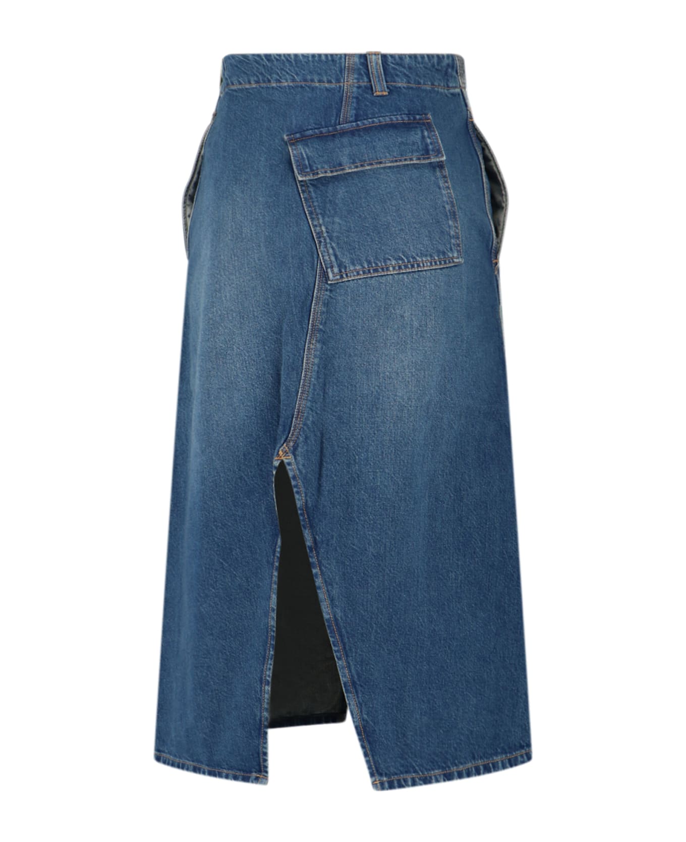 Victoria Beckham Denim Midi Skirt - Blue