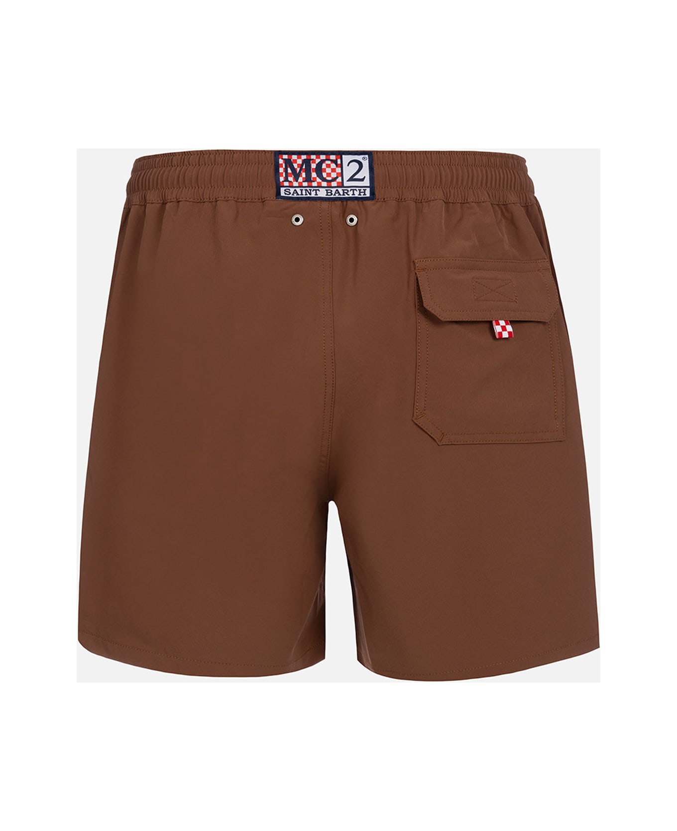 MC2 Saint Barth Man Brown Comfort Swim Shorts - BROWN