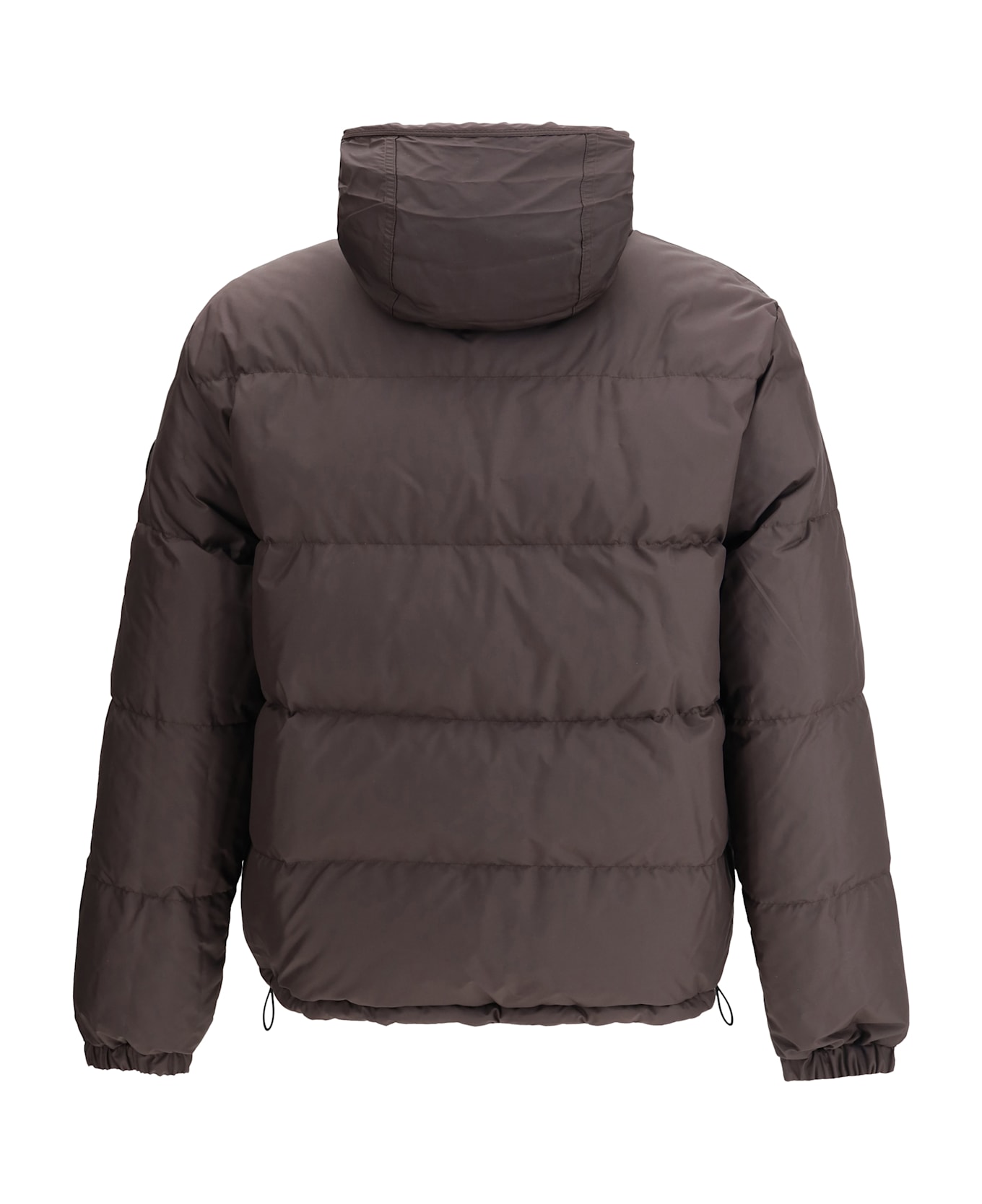 Burberry Reversible Check Snowdon Puffer Jacket - BROWN/GREY