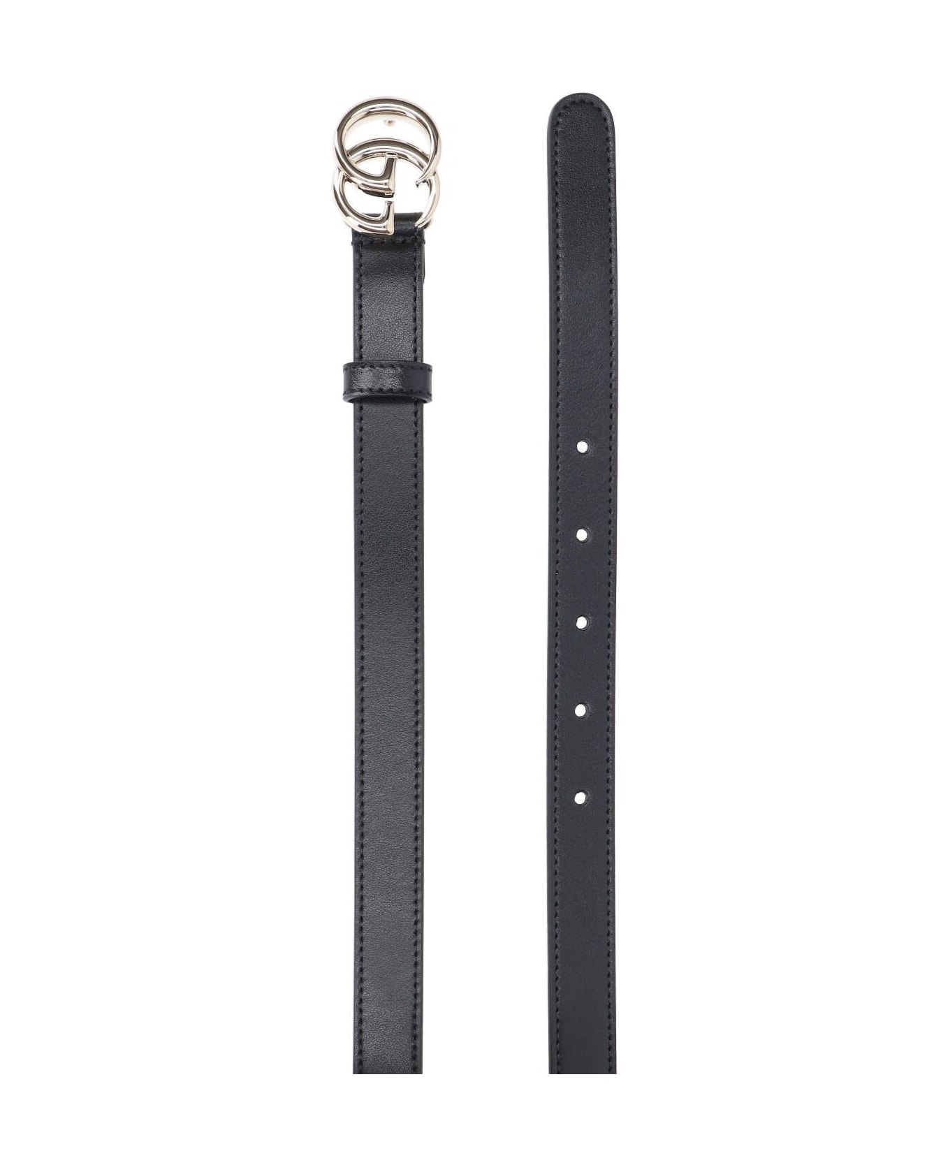 Gucci 'gg Marmont' Thin Belt - Black