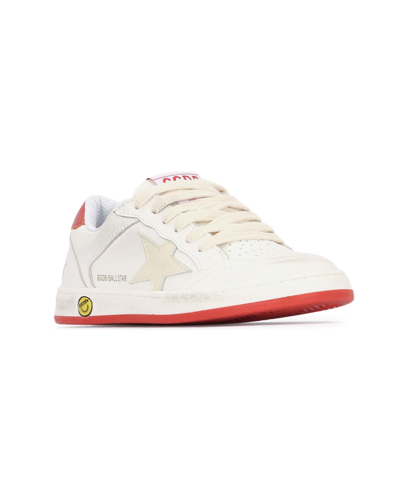 Golden Goose Ball Star Double Quarter - WHITECREAMORANGE