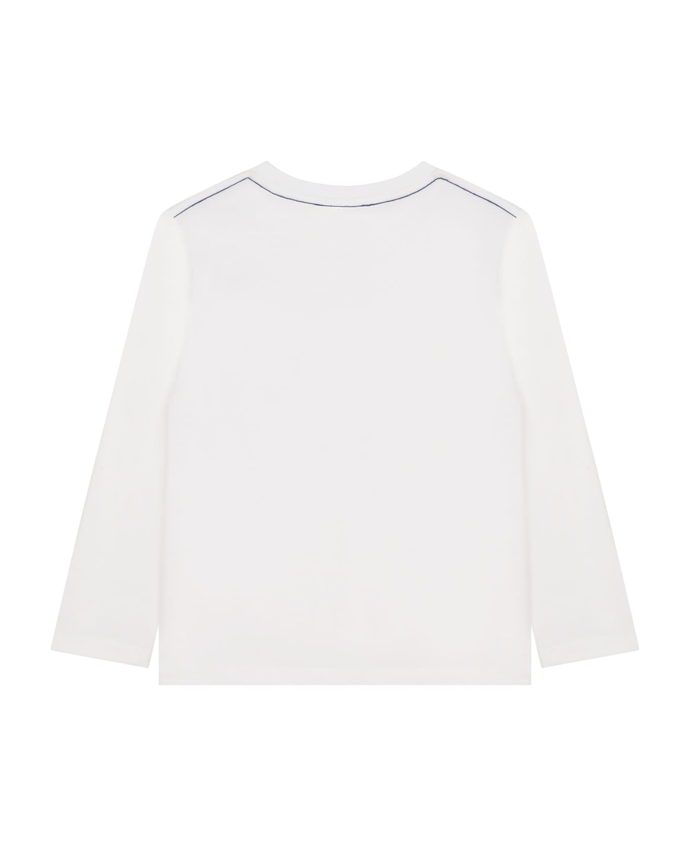 Little Marc Jacobs Long-sleeved T-shirt With Print - P Bianco