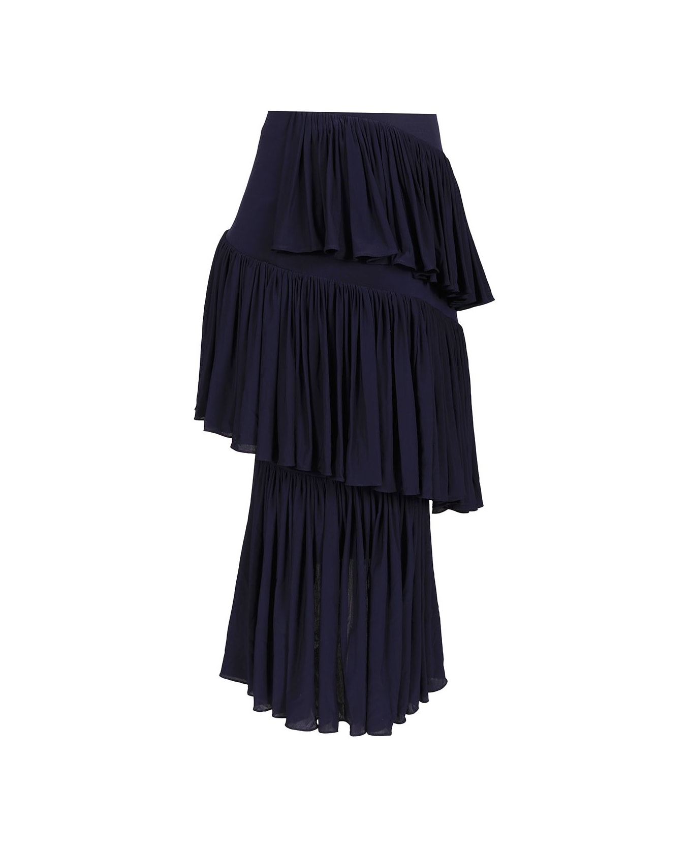 Alaia Asymmetrical Spiral Skirt - Blue