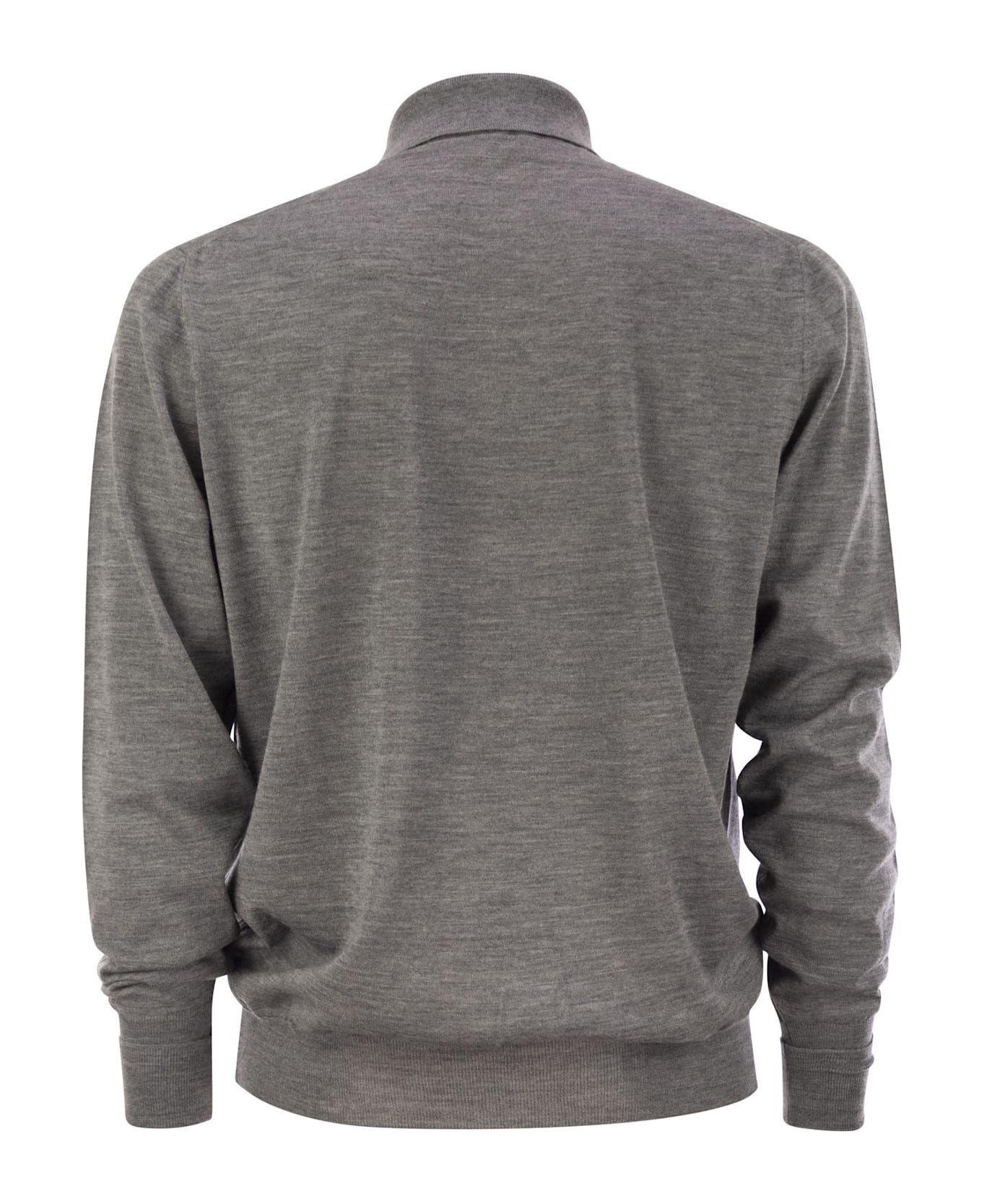 PT Torino Wool Polo Shirt - Melange Grey