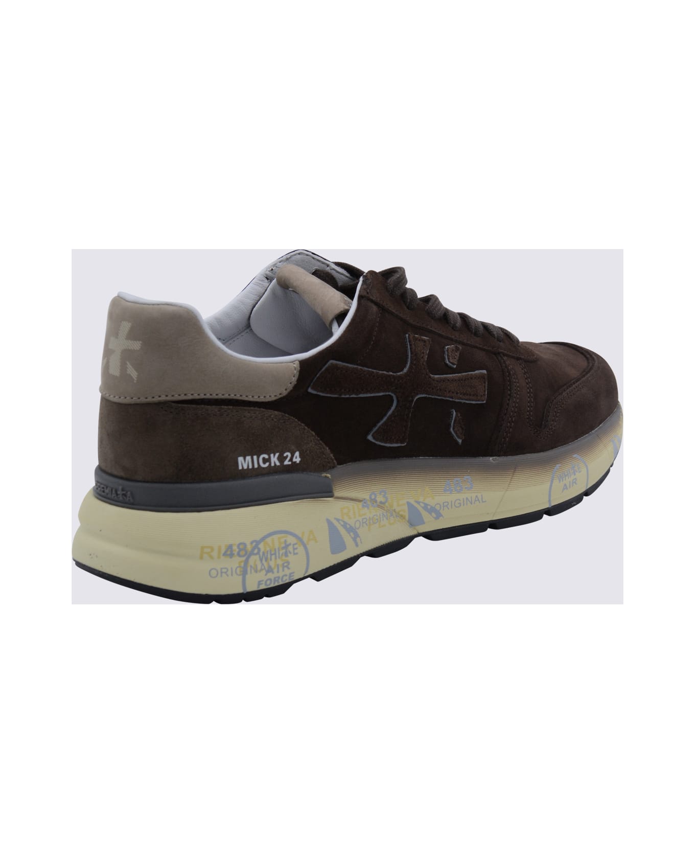 Premiata Brown Leather Mick Sneakers