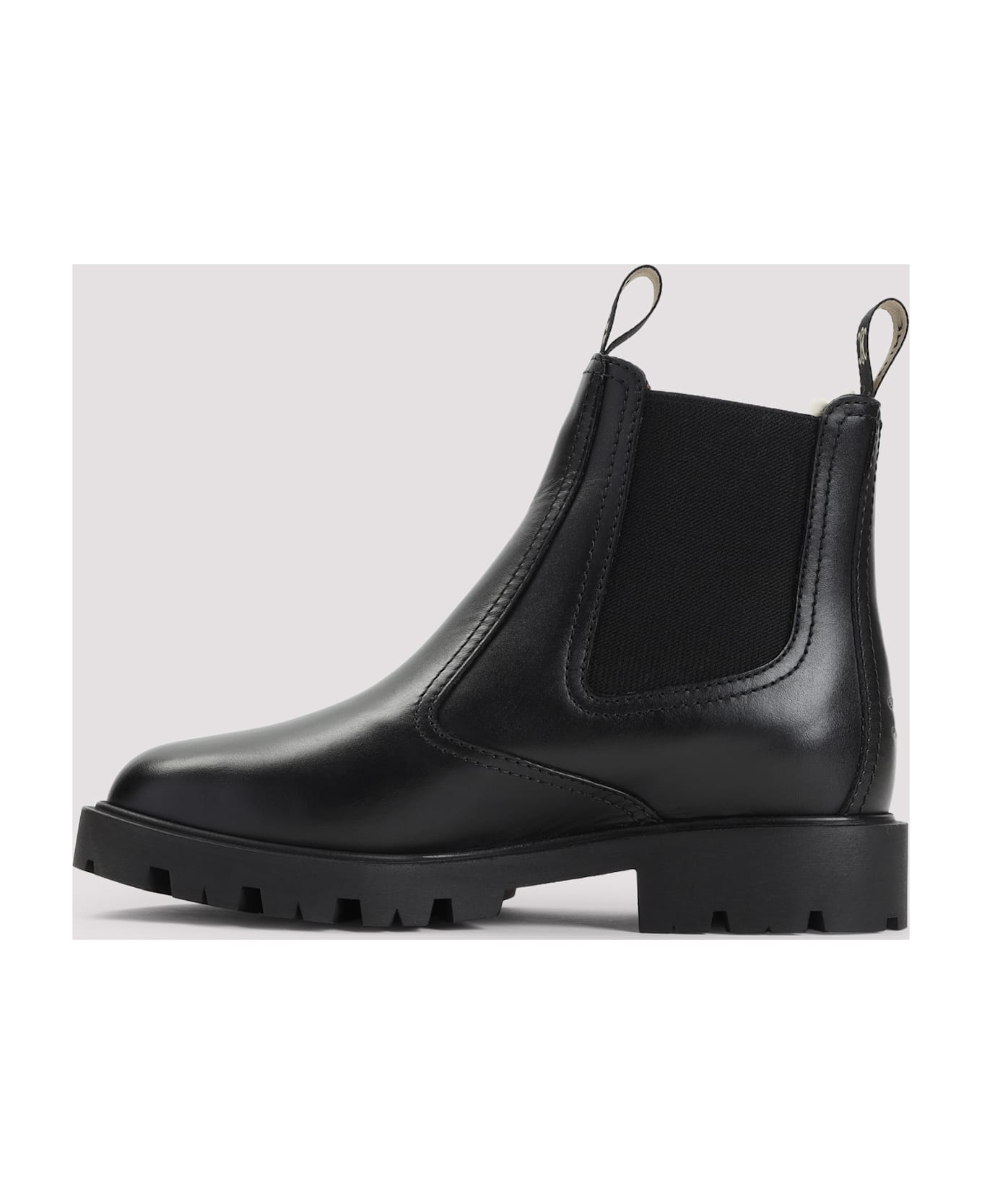 Celine Shearling 35 Chelsea Boots - No Black