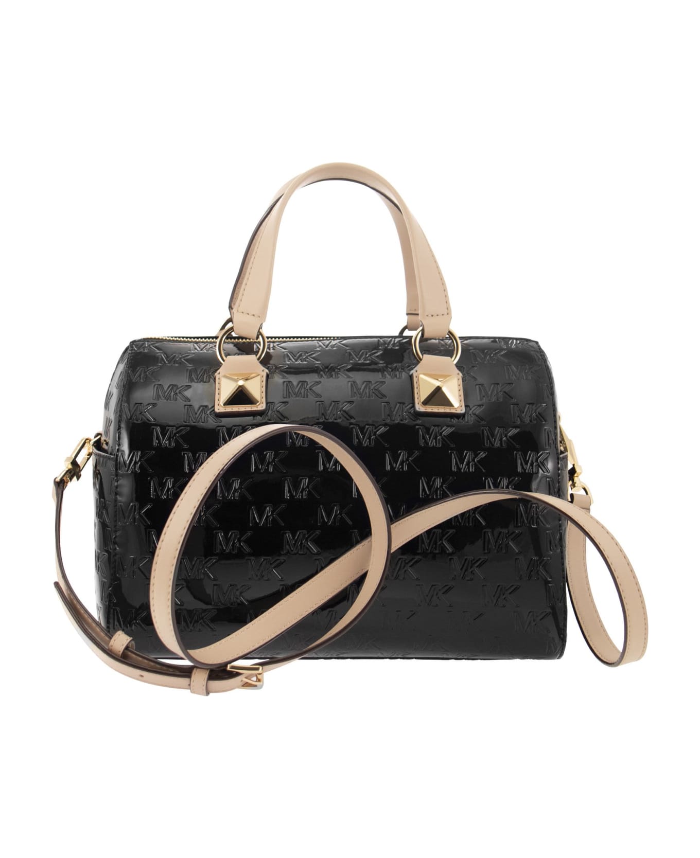 Michael Kors Hand Bag With Shoulder Strap And Monogram - Black