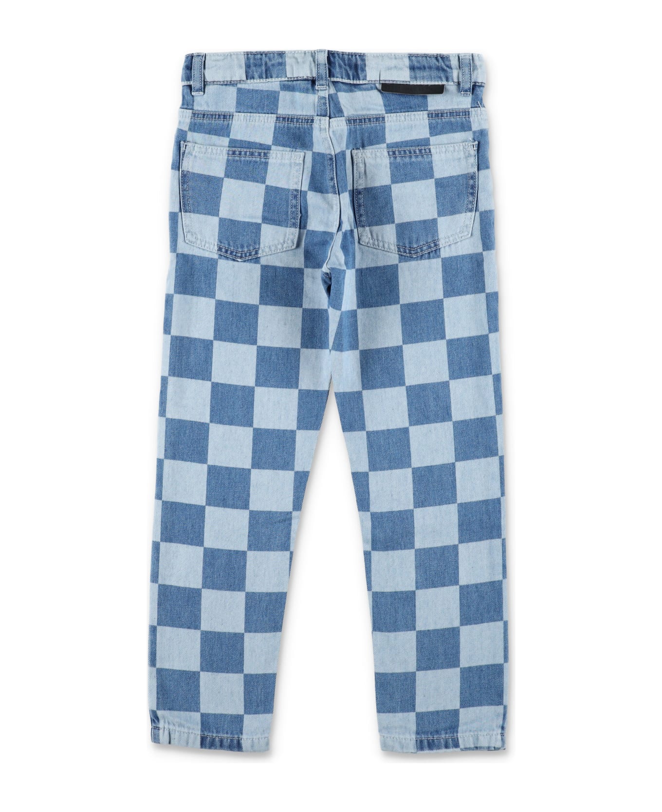 Stella McCartney Kids Checkerboard Print Jeans - BLUE
