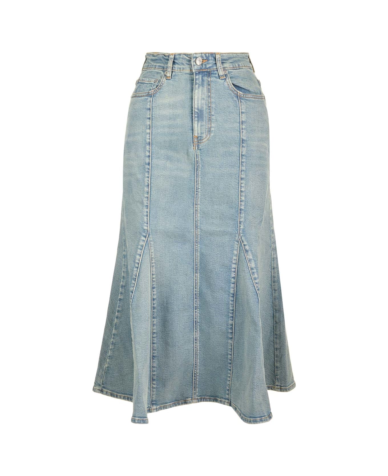 Ganni Peplum Midi Skirt - Azzurro スカート