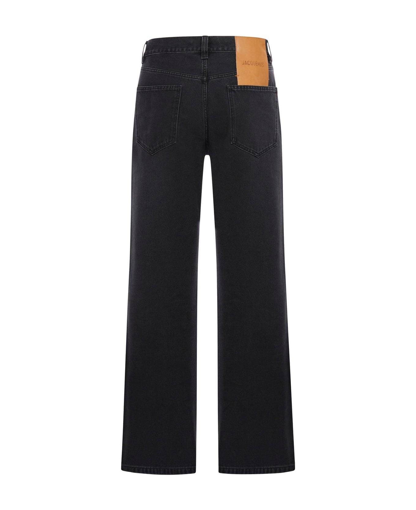 Jacquemus Mid-rise Straight-leg Jeans - 990 BLACK
