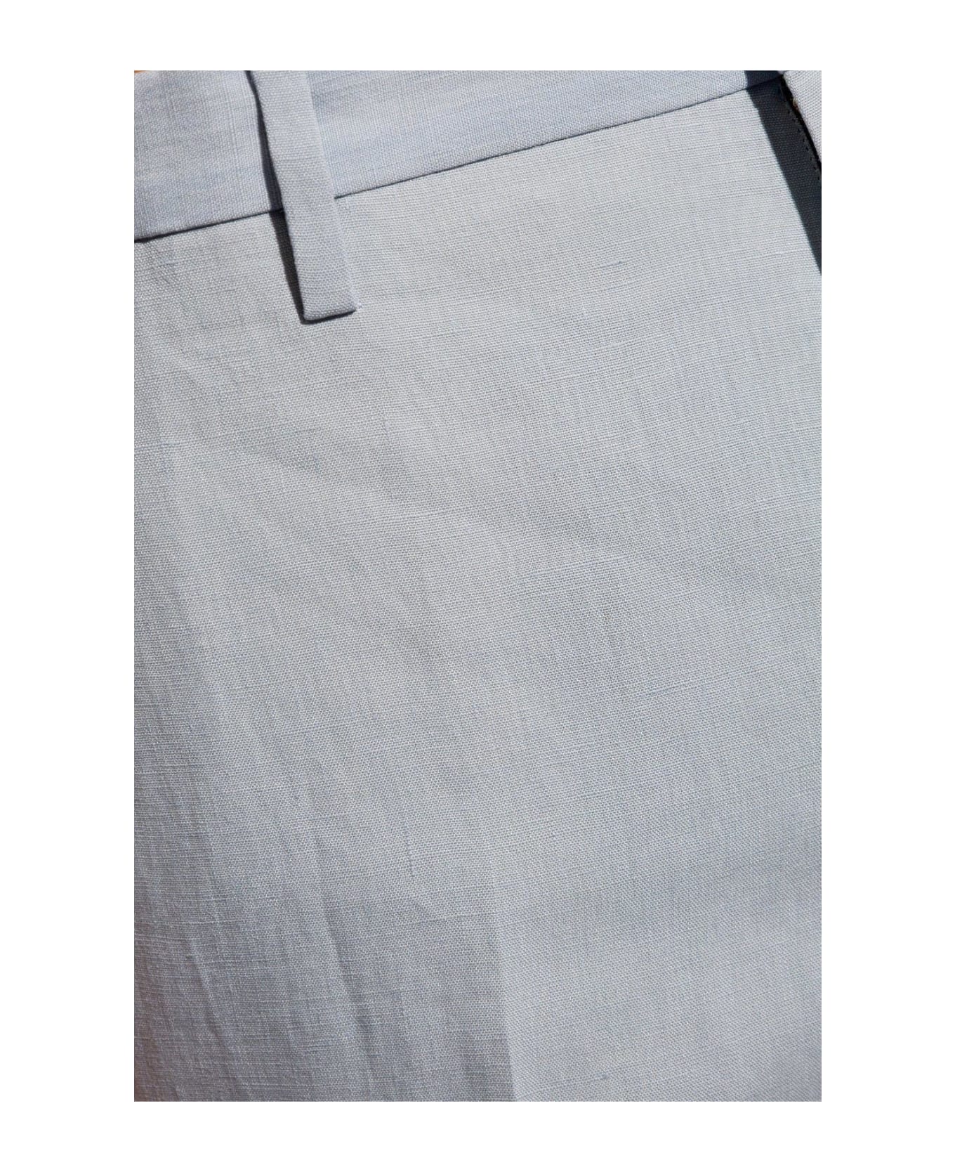 Paul Smith Linen Pleat Front Trousers - LIGHT BLUE ボトムス