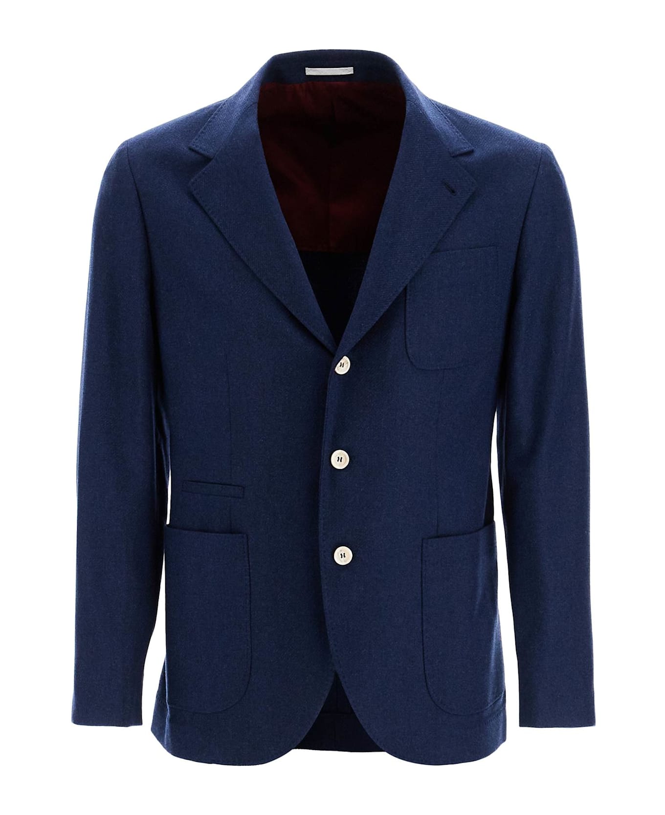 Brunello Cucinelli Wool, Silk And Cashmere Blend - BLU COLORATO (Blue)