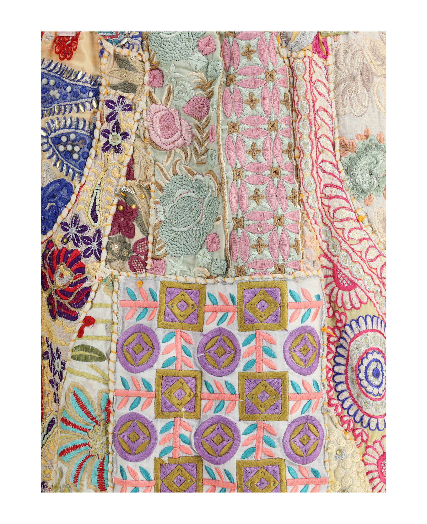 Ella Patchwork Long Skirt