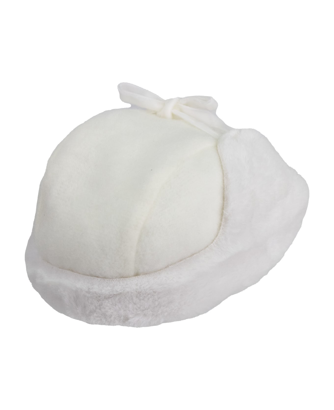 La stupenderia Cotton Blend Hat - White アクセサリー＆ギフト
