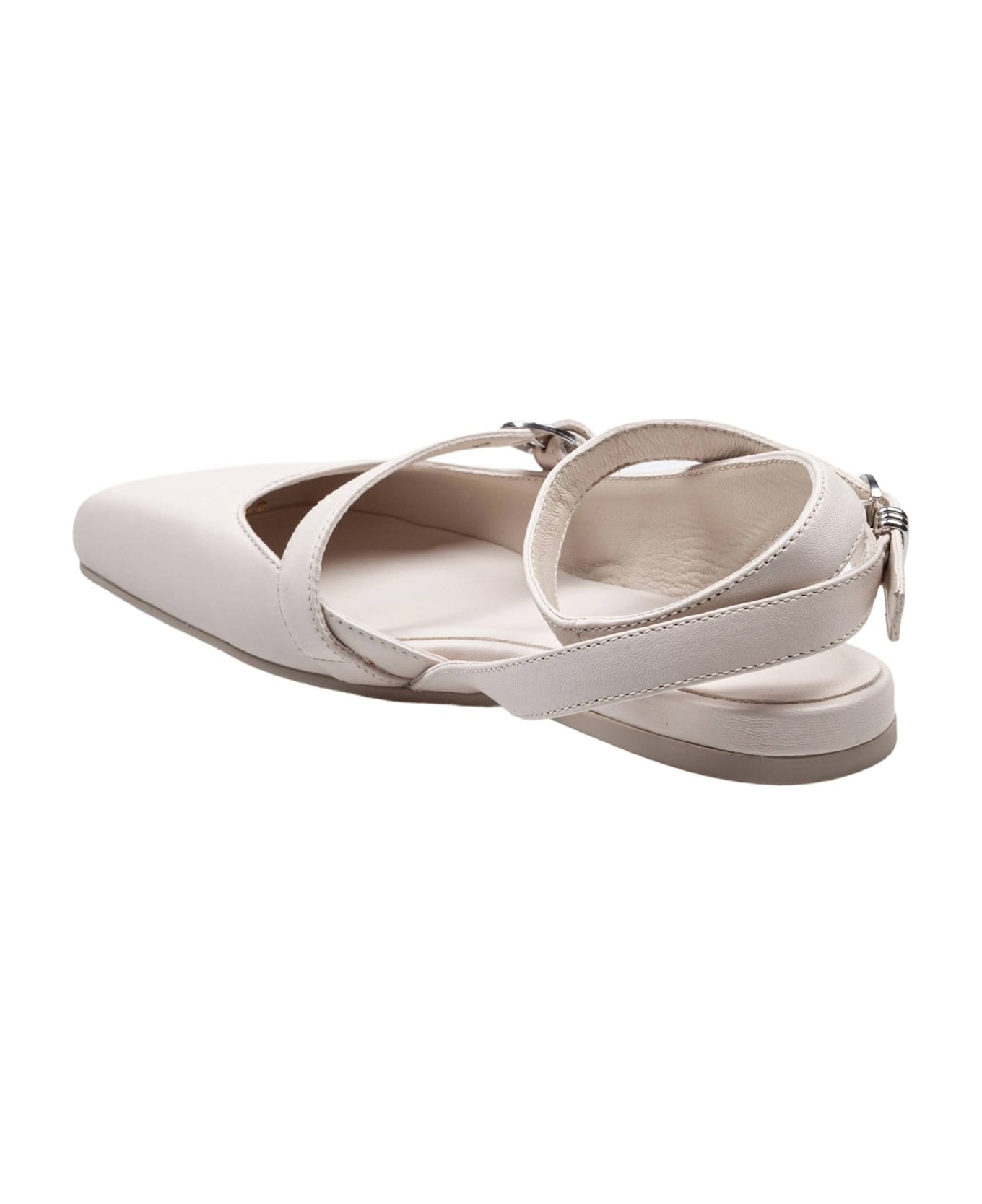 Vic Matié ' Ballerina Shoes Square Closed Chanel In Nappa Color Bone - BONE