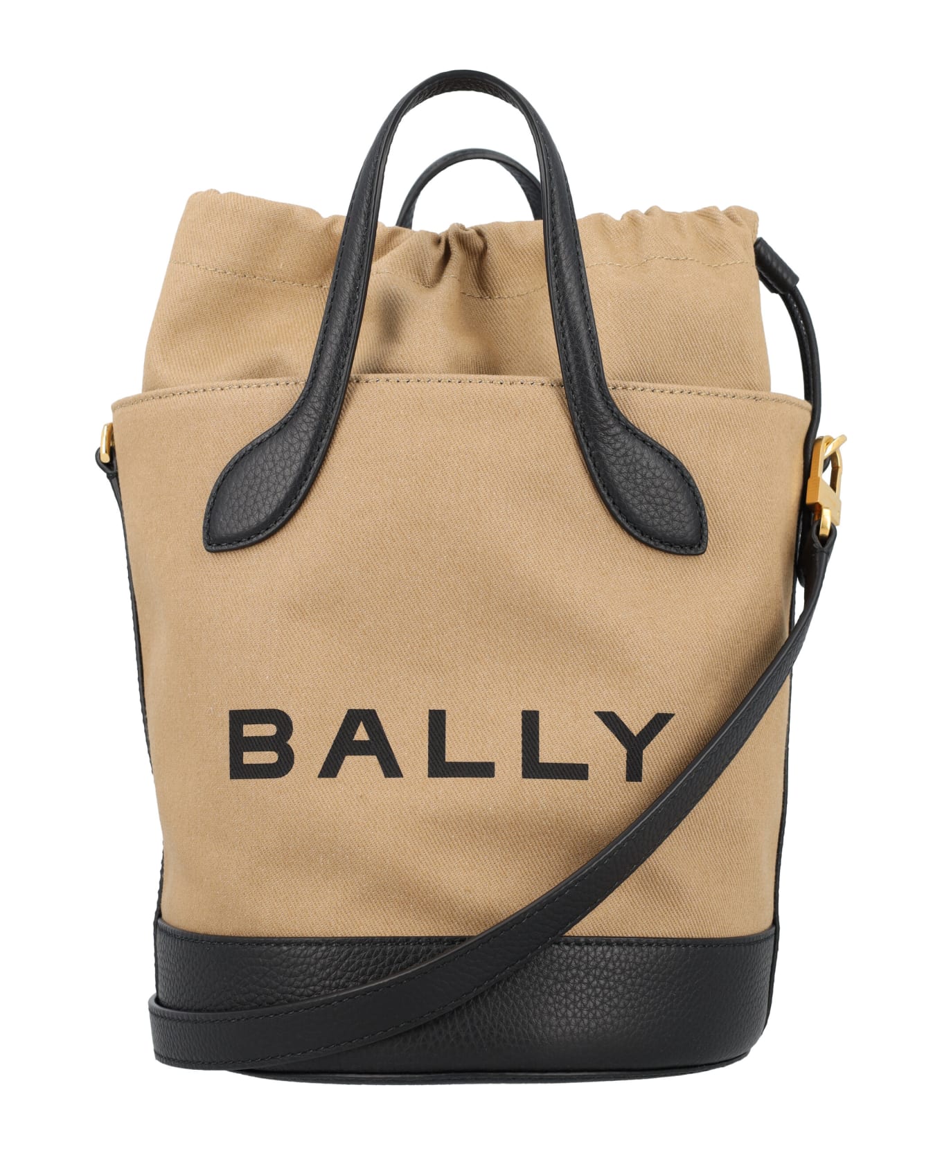 Bally Bar 8 Hours Bucket Bag - SAND/BLACK+GOLD ショルダーバッグ