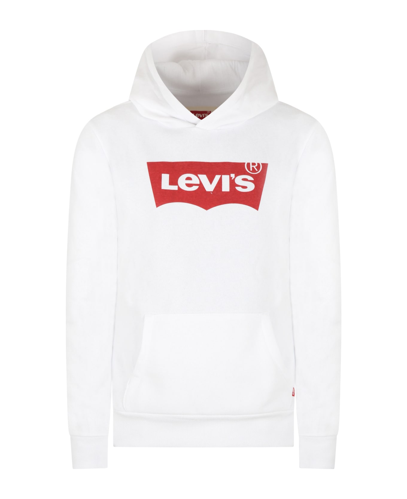 Levi's White Sweatshirt For Kids With Logo - White
