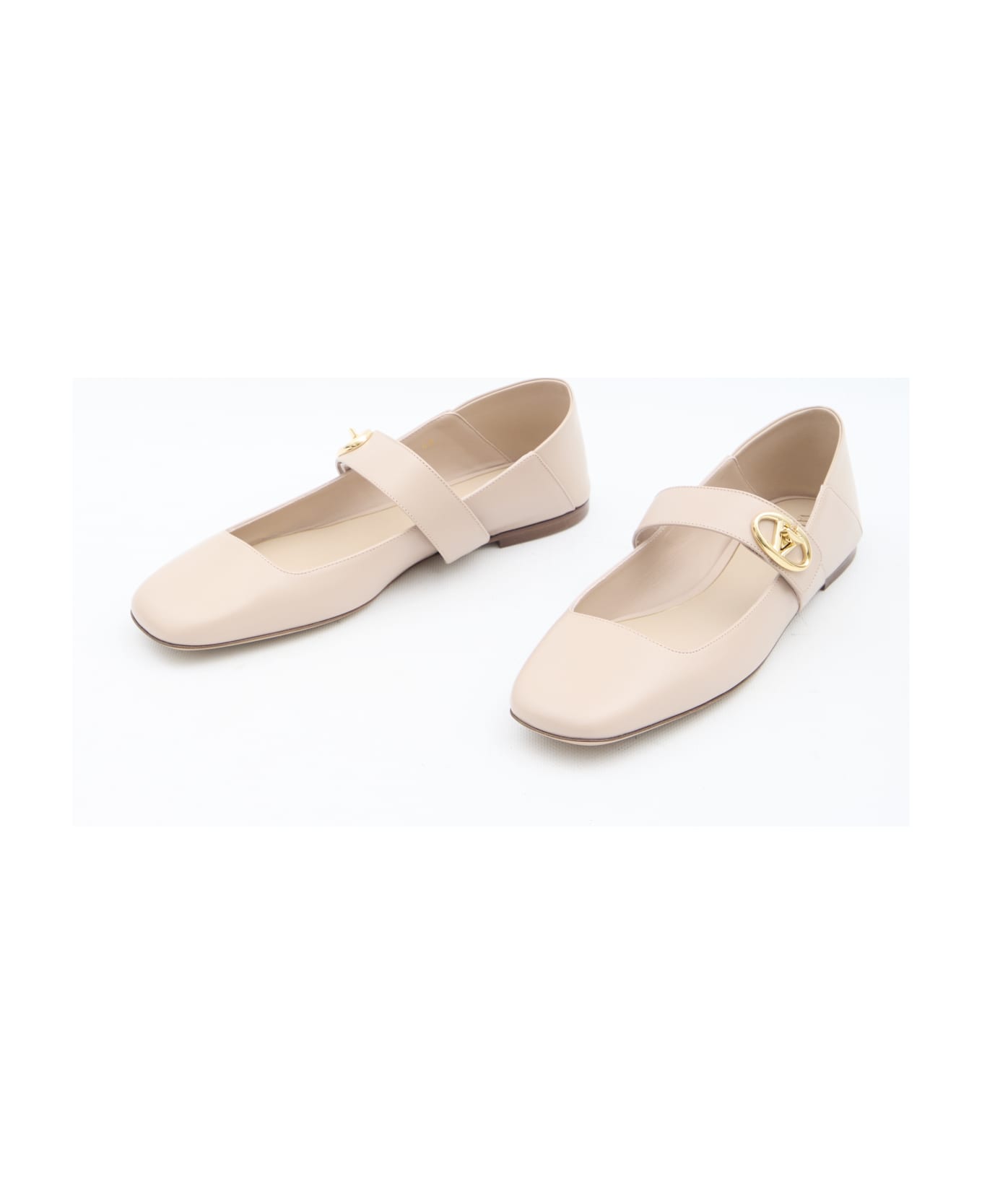 Valentino Vlogo Locker Ballerinas - Beige