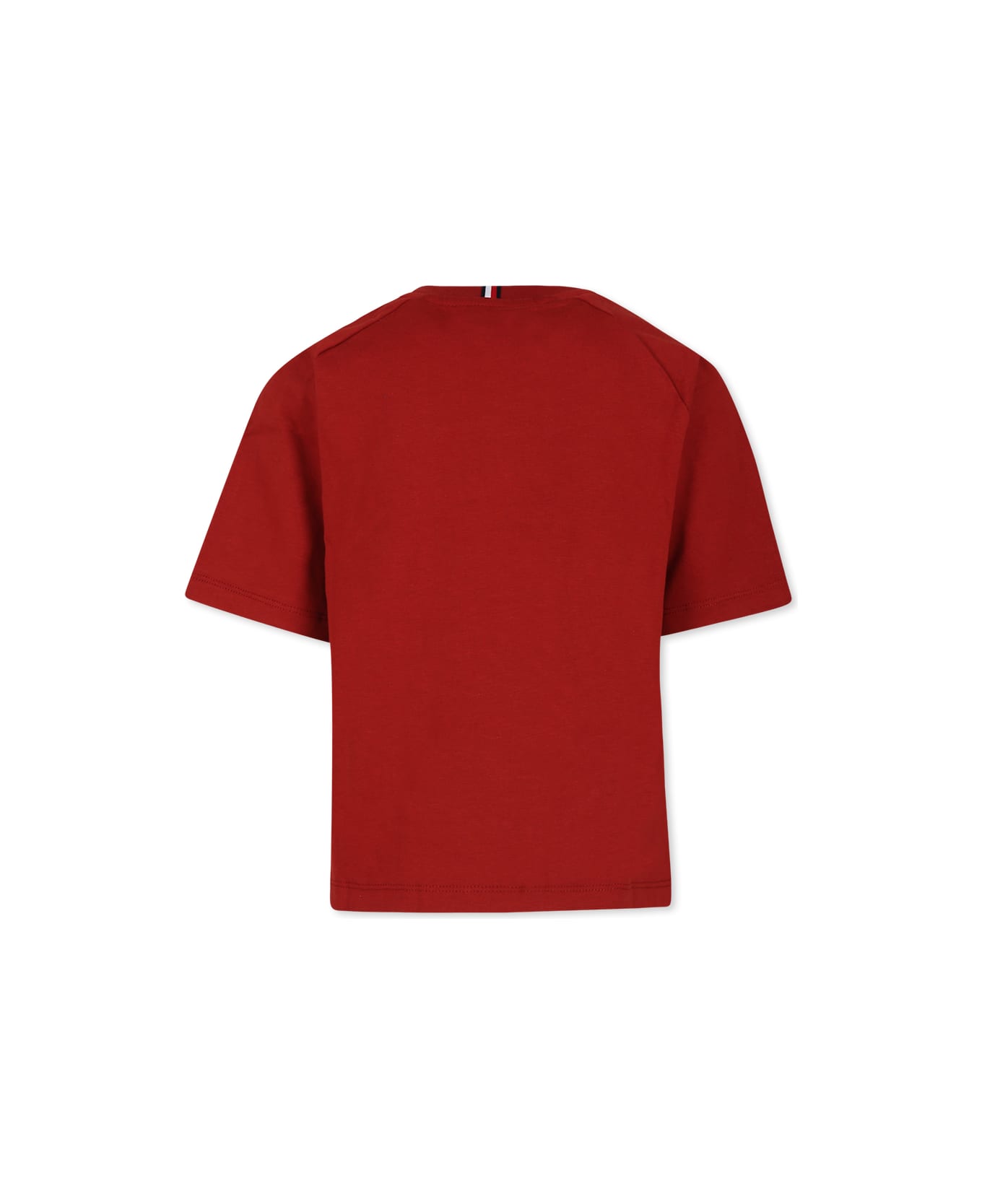 Tommy Hilfiger Red T-shirt For Boy With Logo - Red