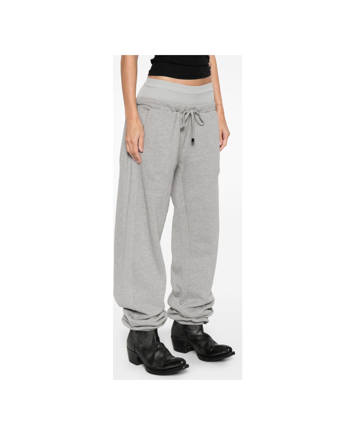 The Attico Cotton Sweatpants - Grey