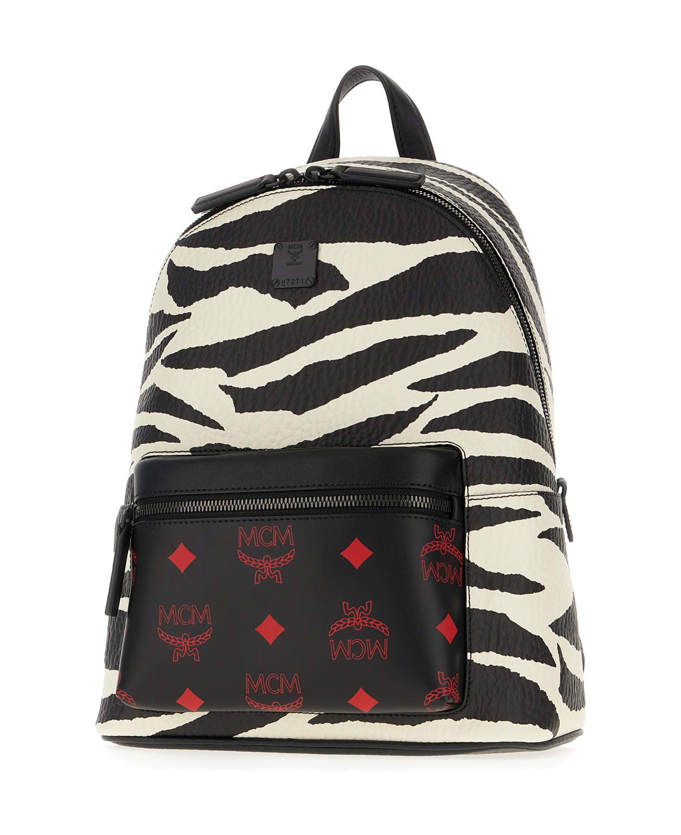 MCM Printed Canvas Backpack - BK