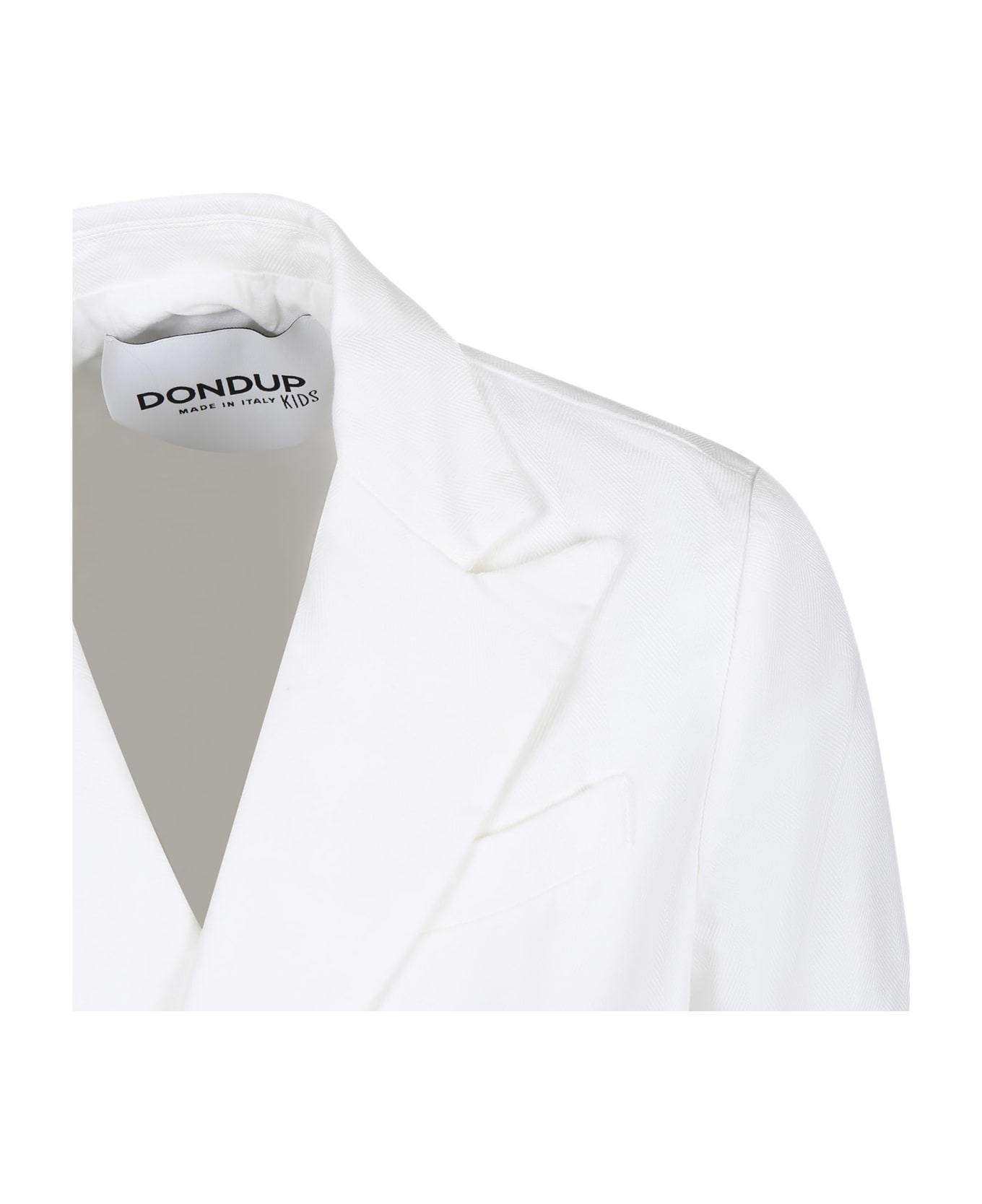Dondup White Jacket For Boy With Logo - White