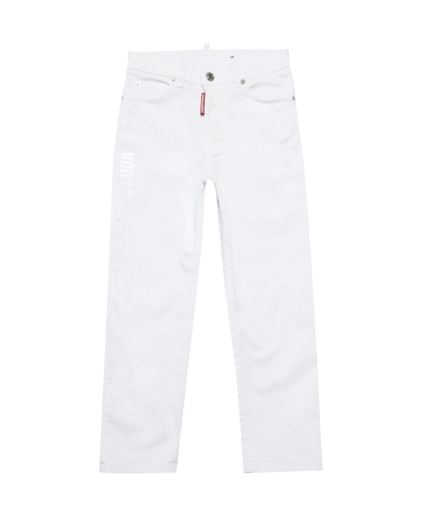 Dsquared2 Stretch Cotton Pants - White ボトムス