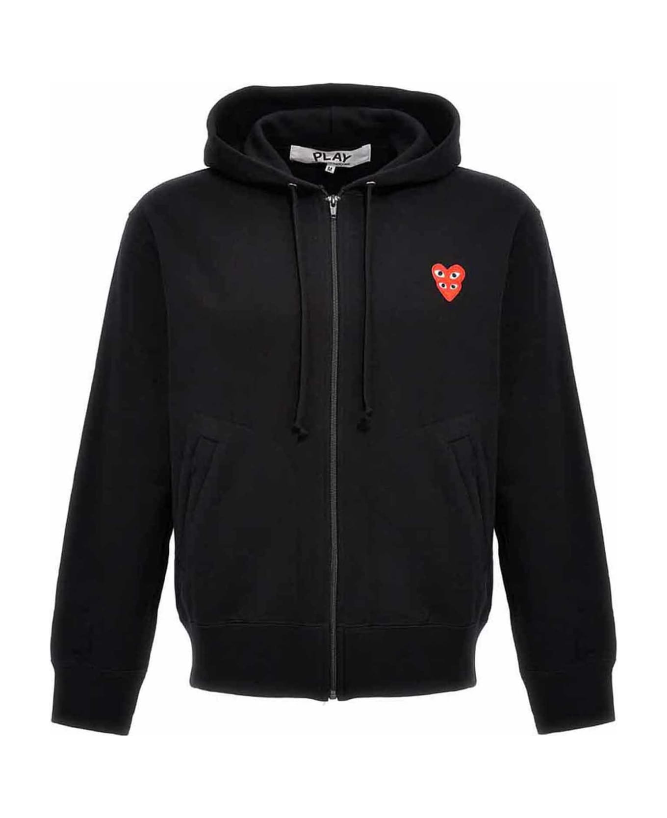 Comme des Garçons Play 
double Heart
 Hoodie - Black  