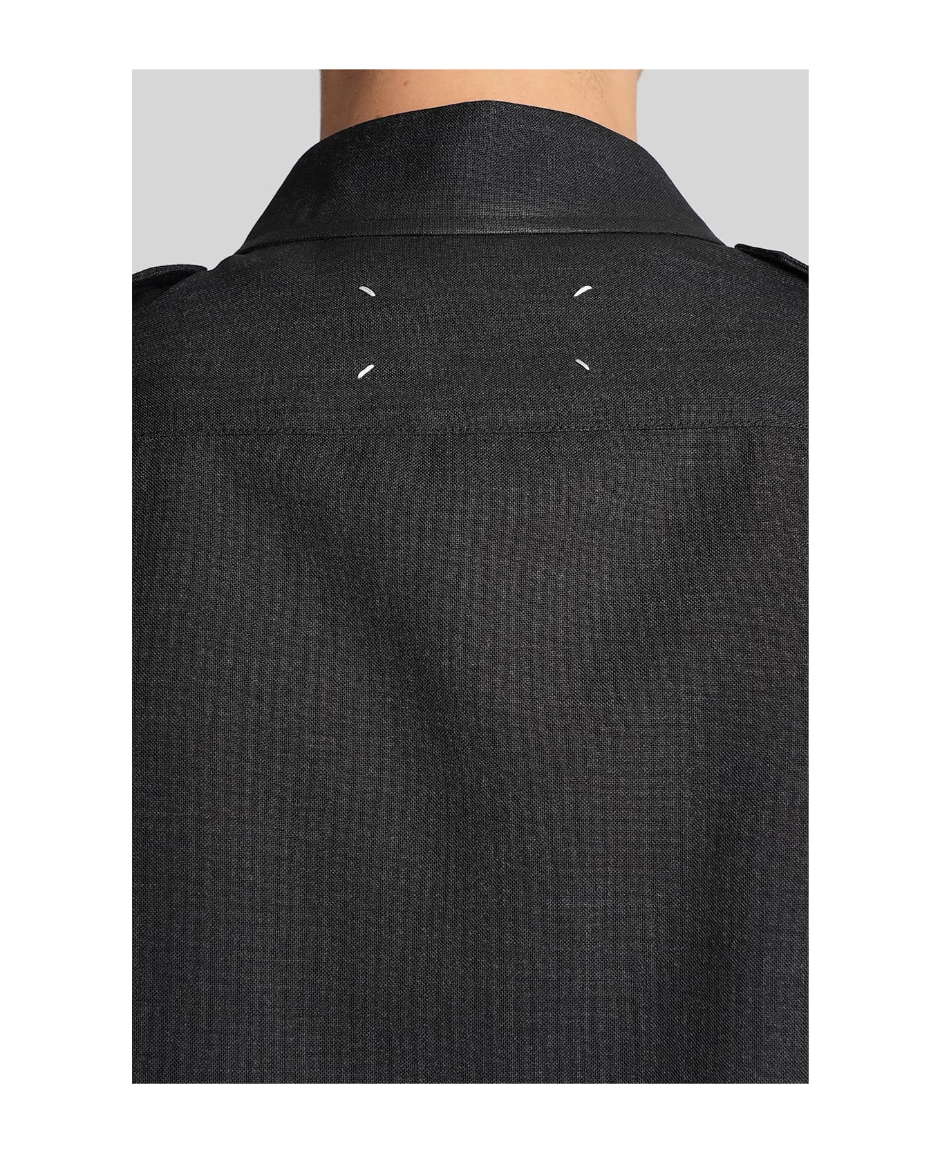 Maison Margiela Shirt In Black Wool - black