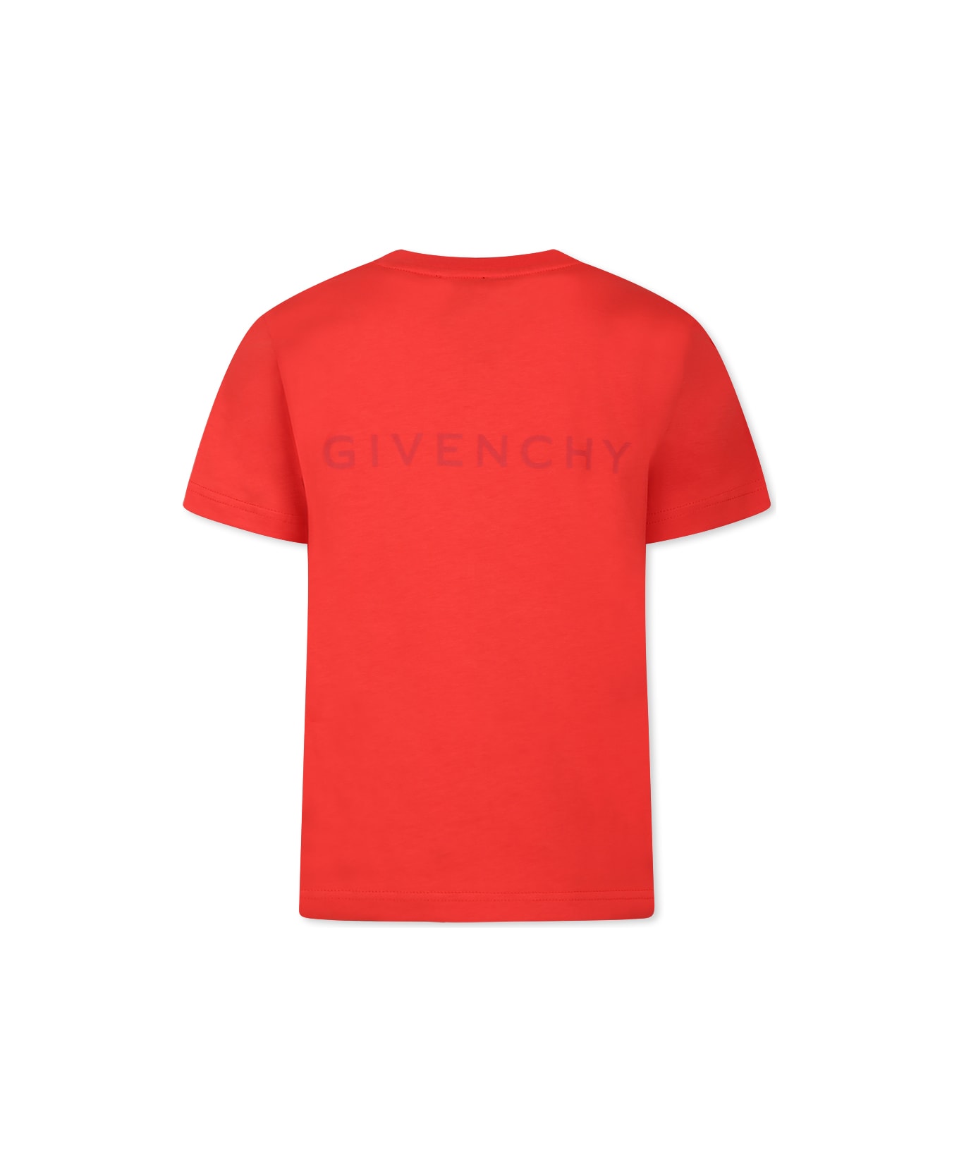 Givenchy Red T-shirt For Boy With 4g Motif - Red