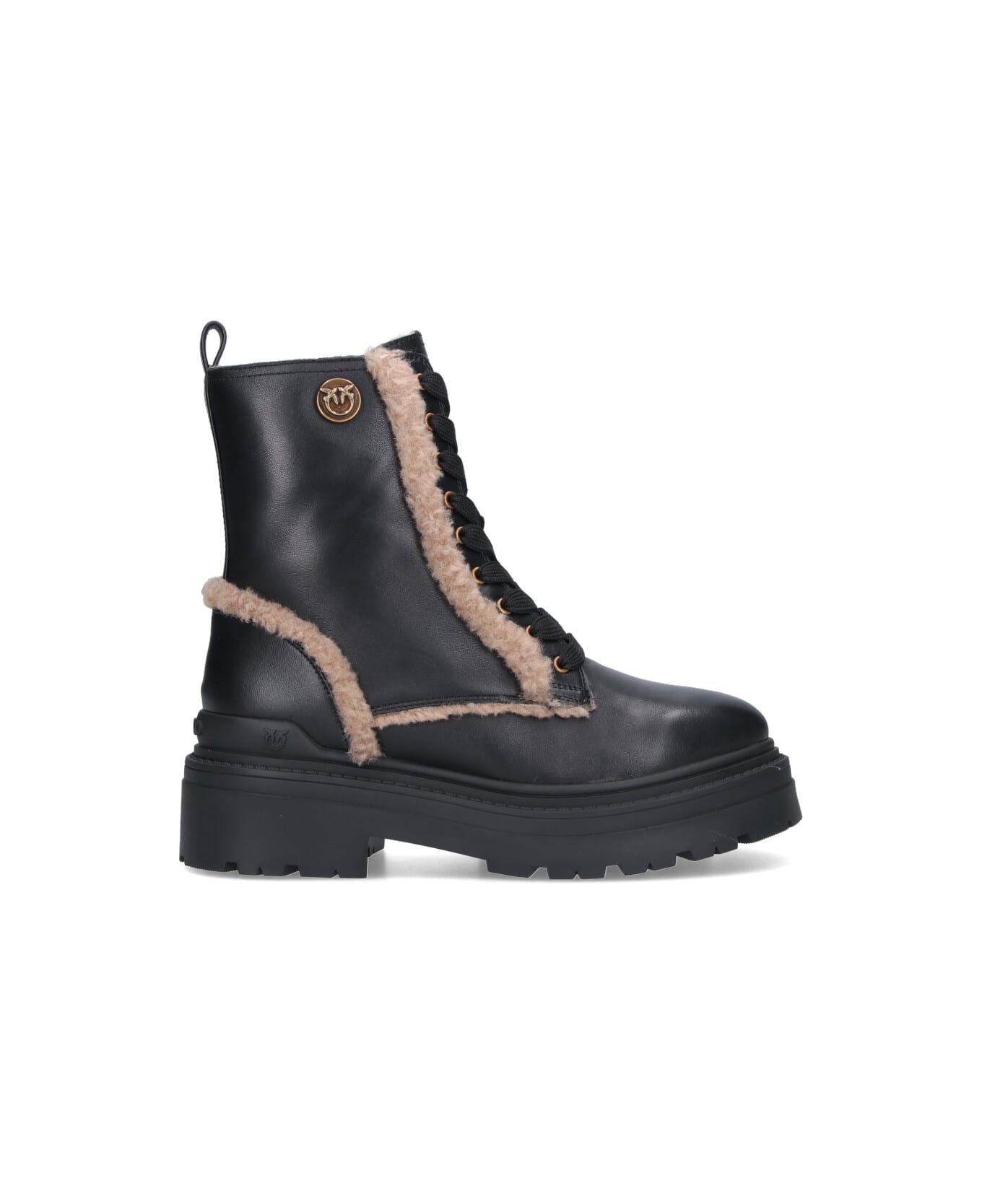 Pinko Leather Ankle Boots - Black  