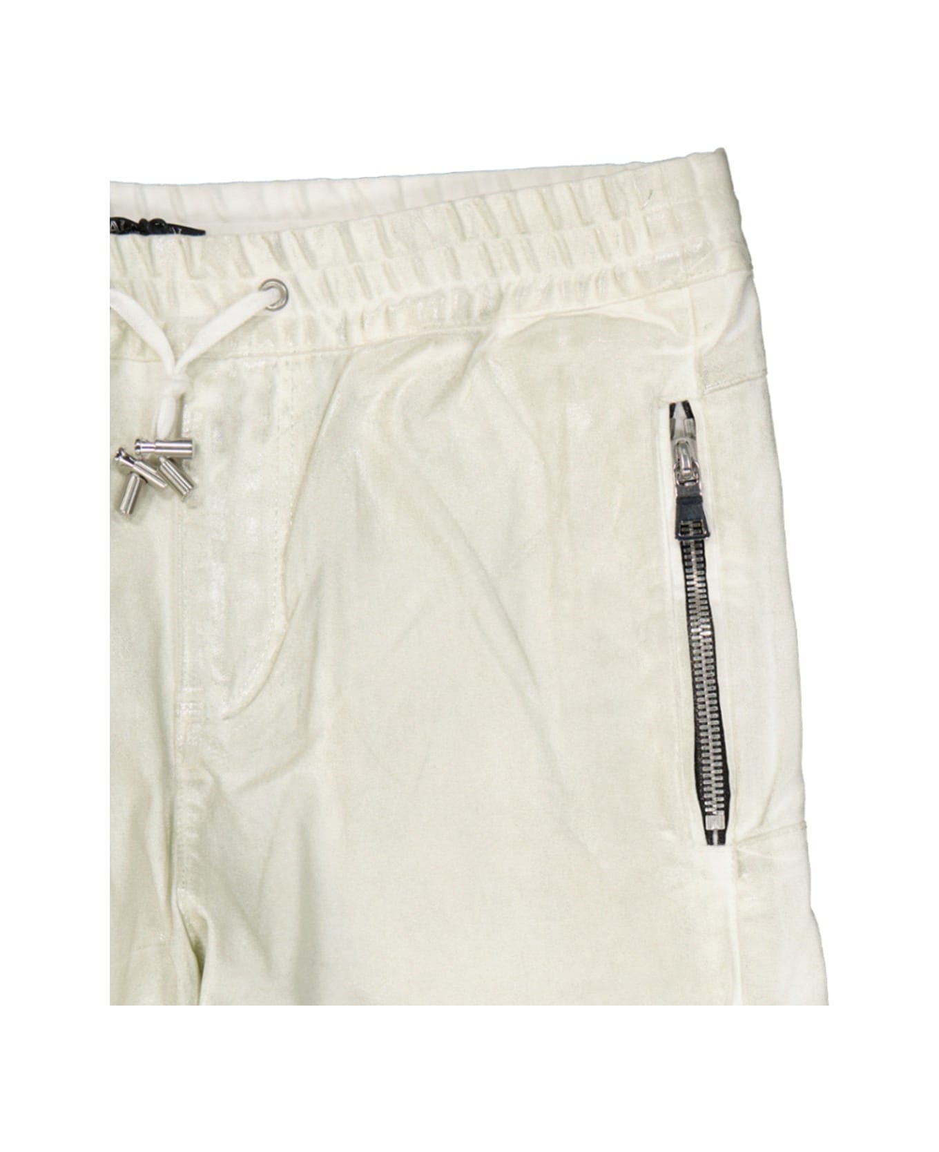 Balmain Cotton Glitter Pants - White