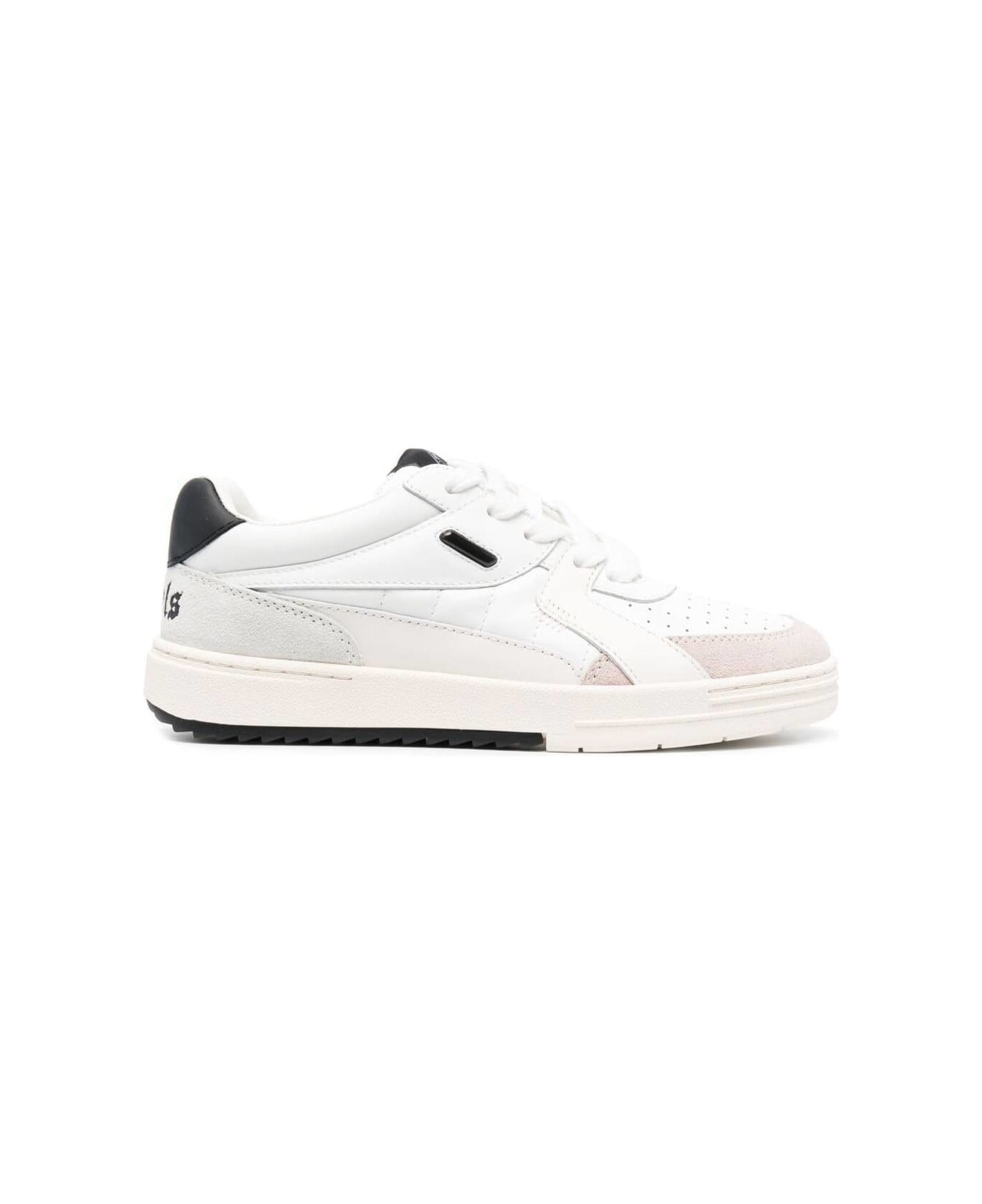 Palm Angels Palm University Low Top Sneakers In White And Black Sneakers Woman - White