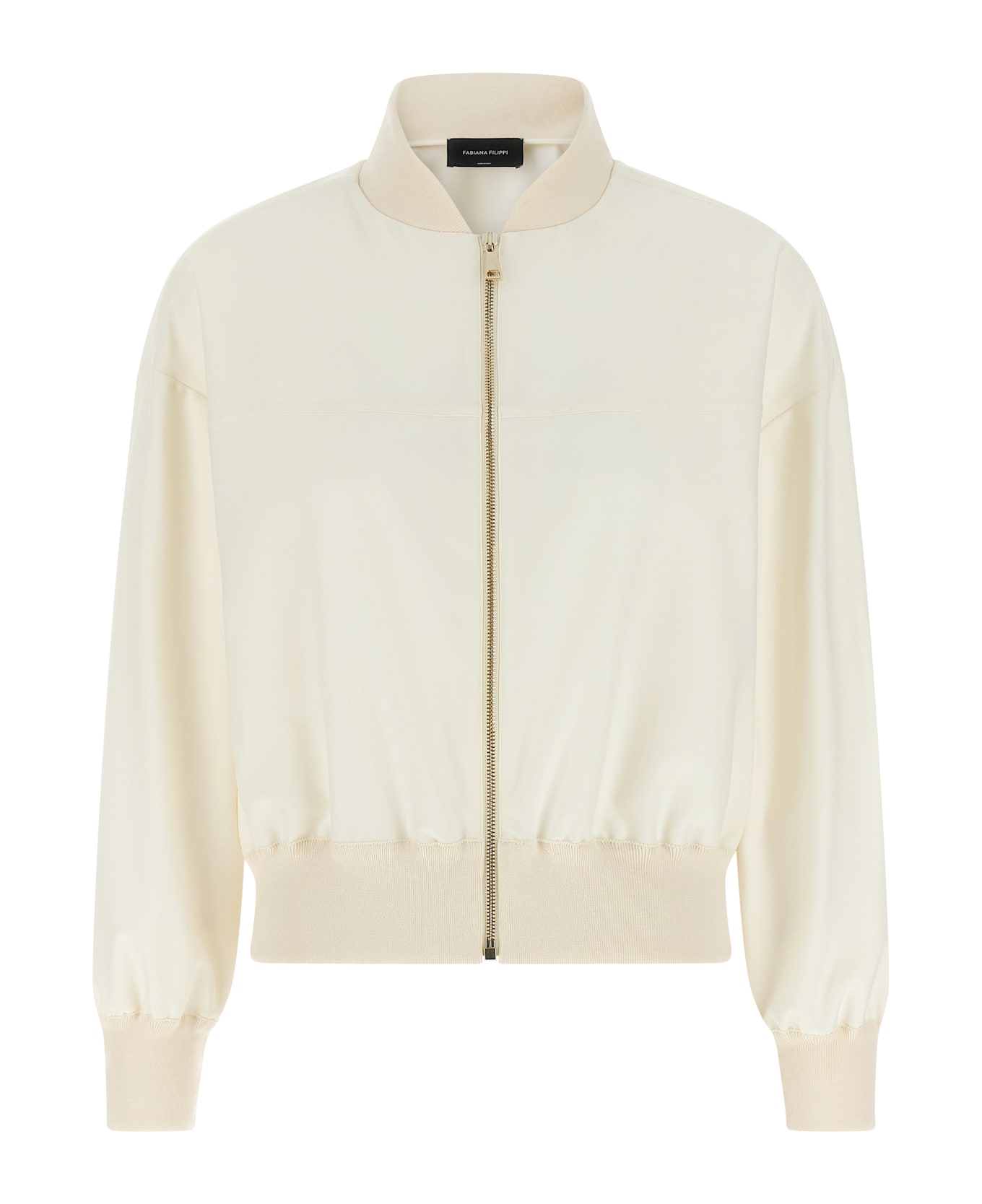 Fabiana Filippi Insert Bomber Jacket - White