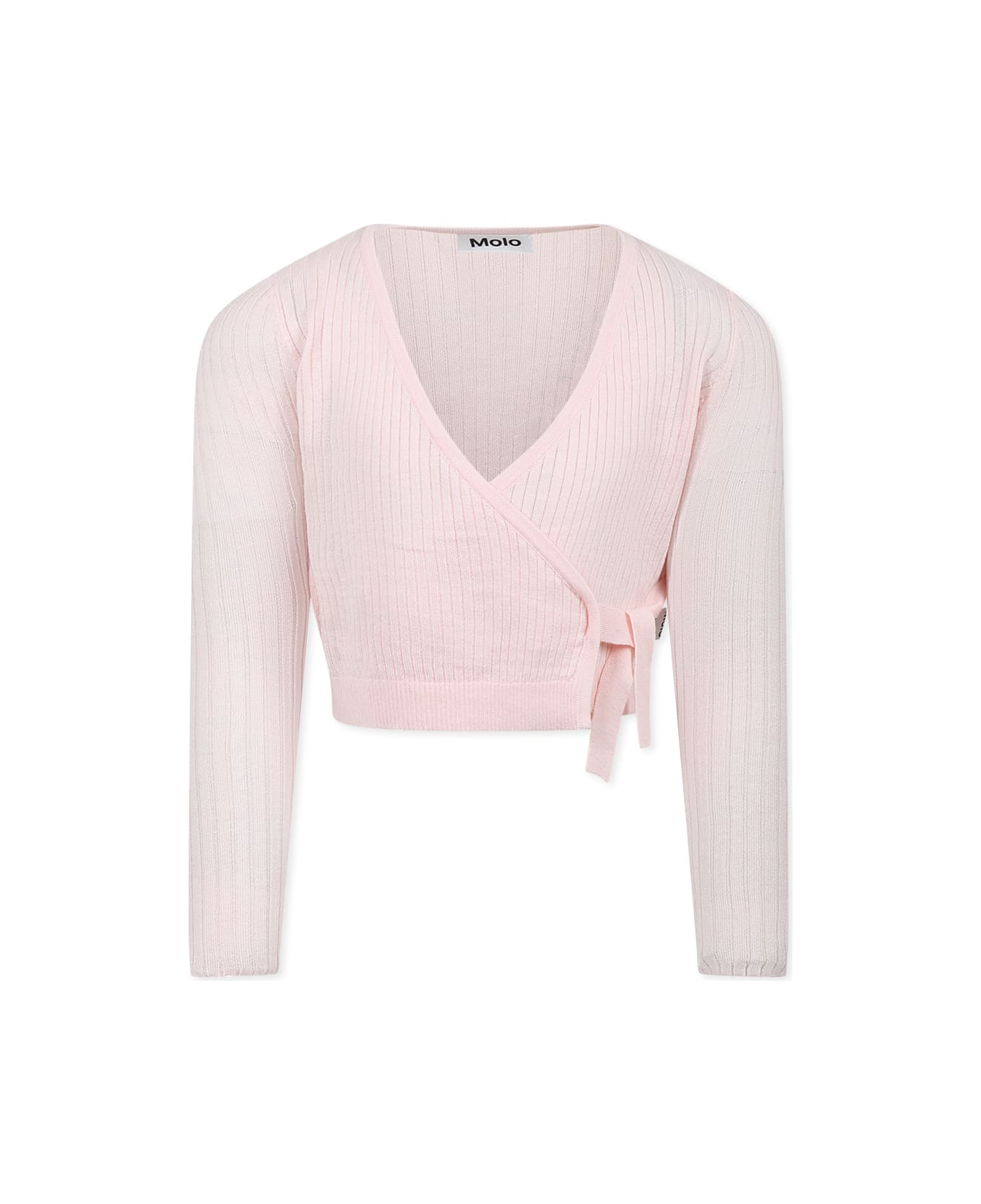 Molo Pink Cardigan For Girl - Pink