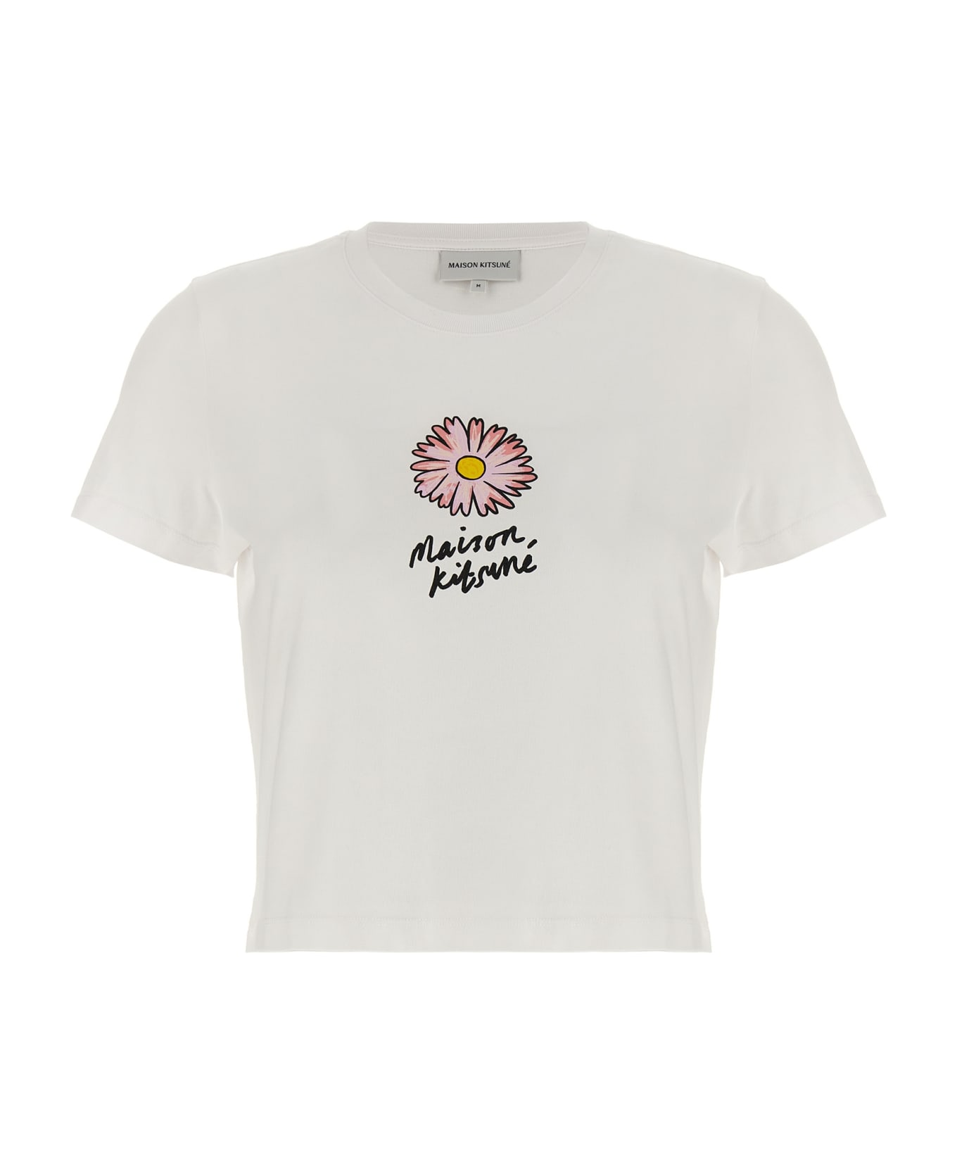 Maison Kitsuné 'floating Flower' T-shirt - White