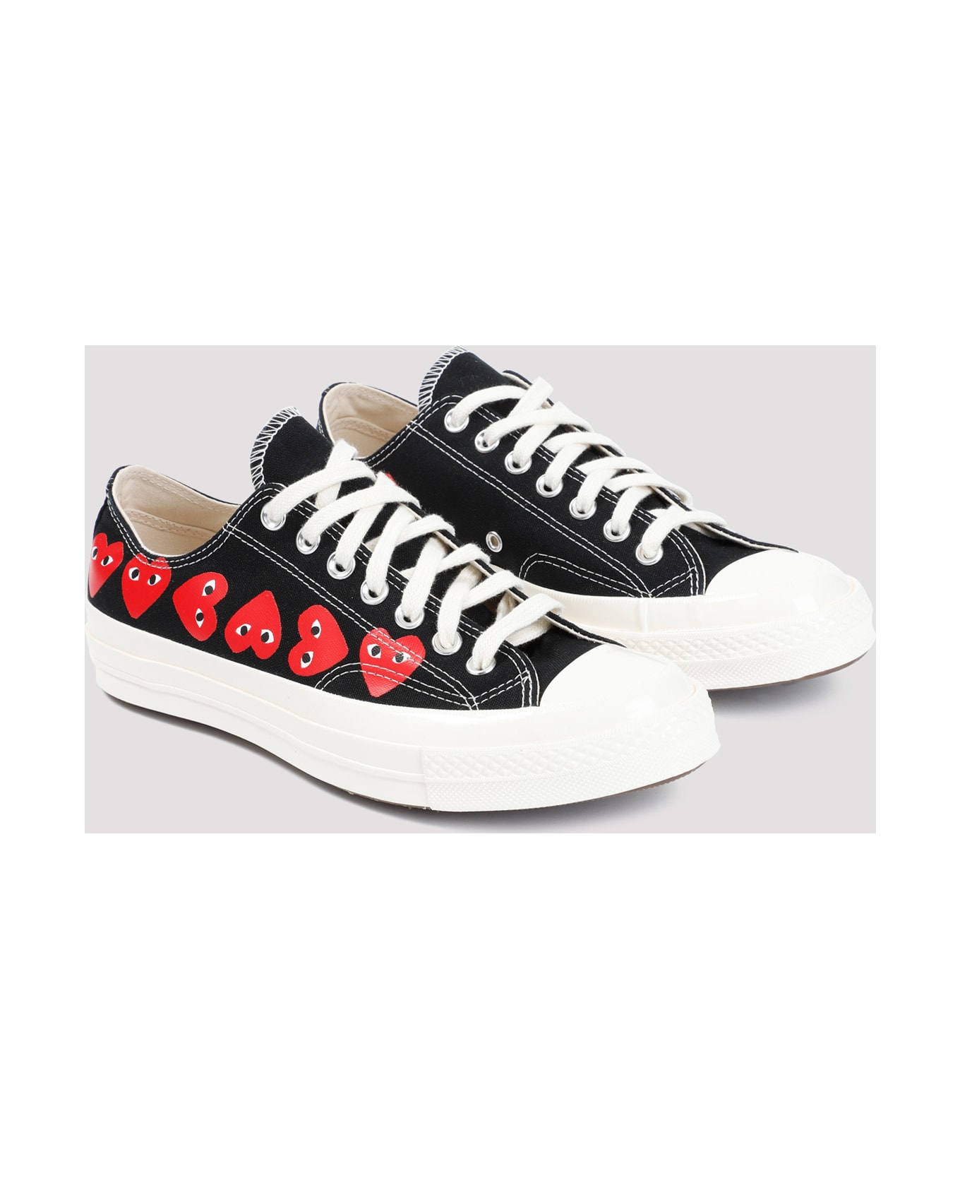 Comme des Garçons Play Comme Des Garçonsplay Multi Heart Low Top Sneakers - Black