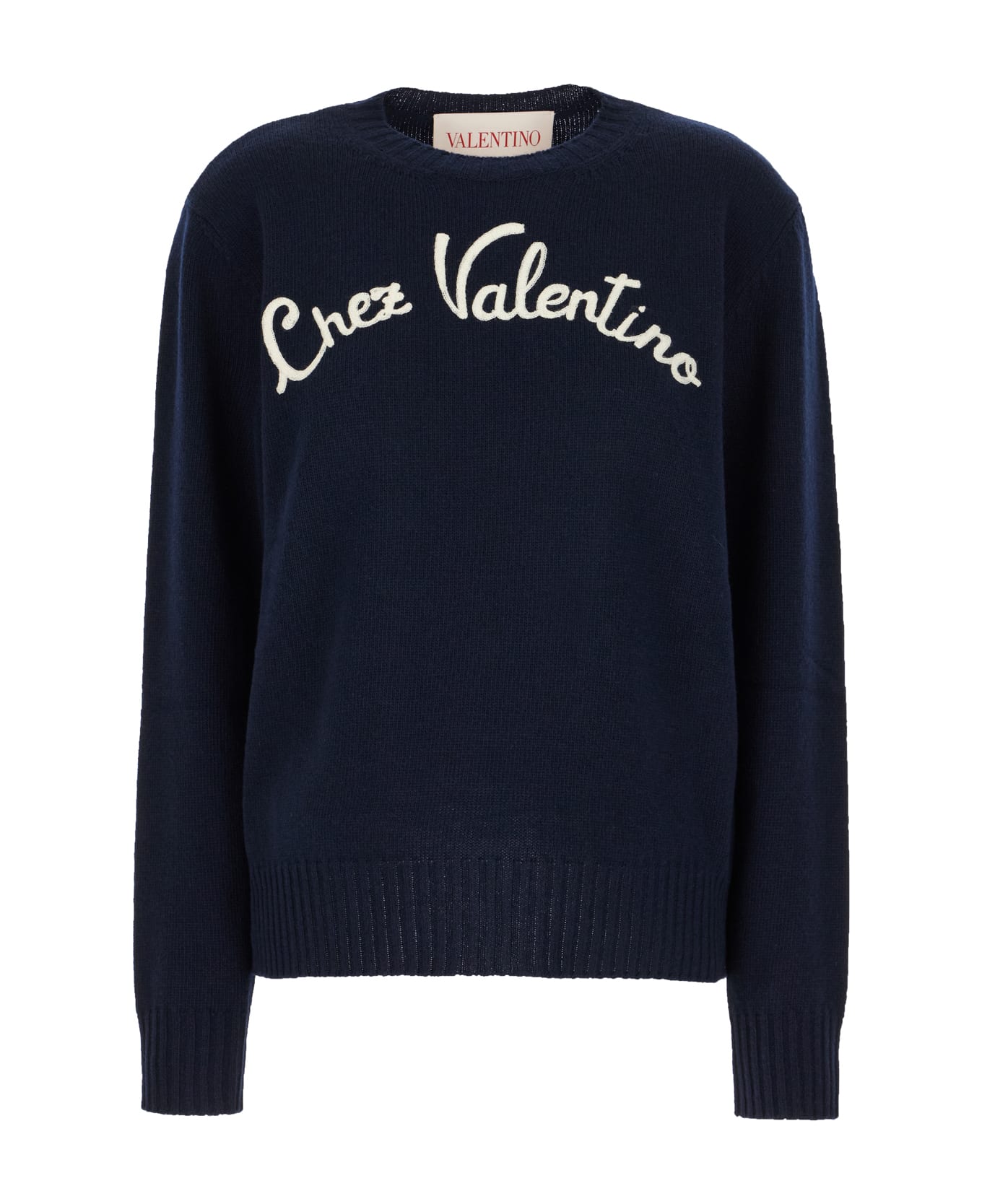 Valentino Garavani Midnight Blue Wool Sweater - INDACO