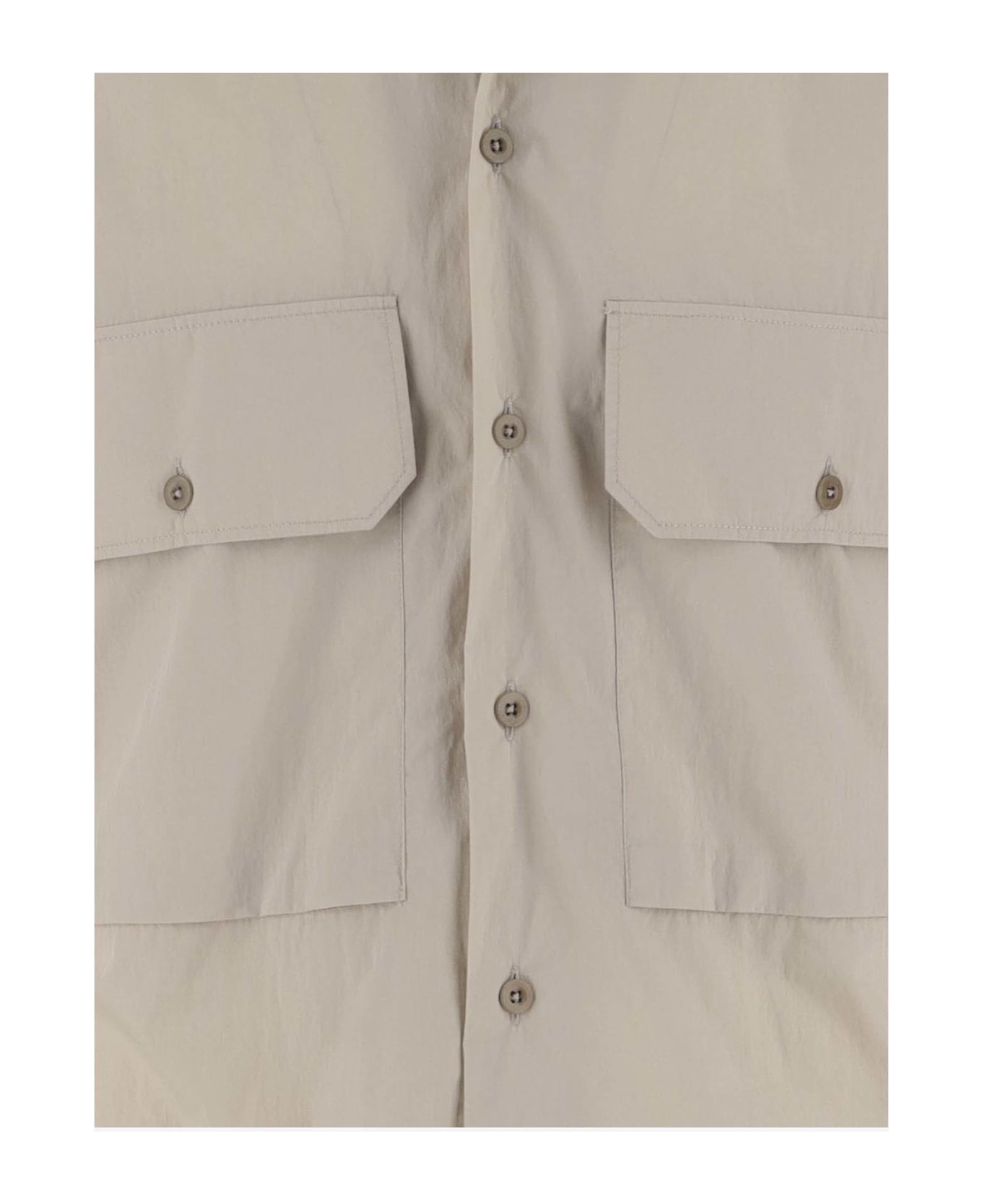 Ten C Cotton Blend Shirt - Beige