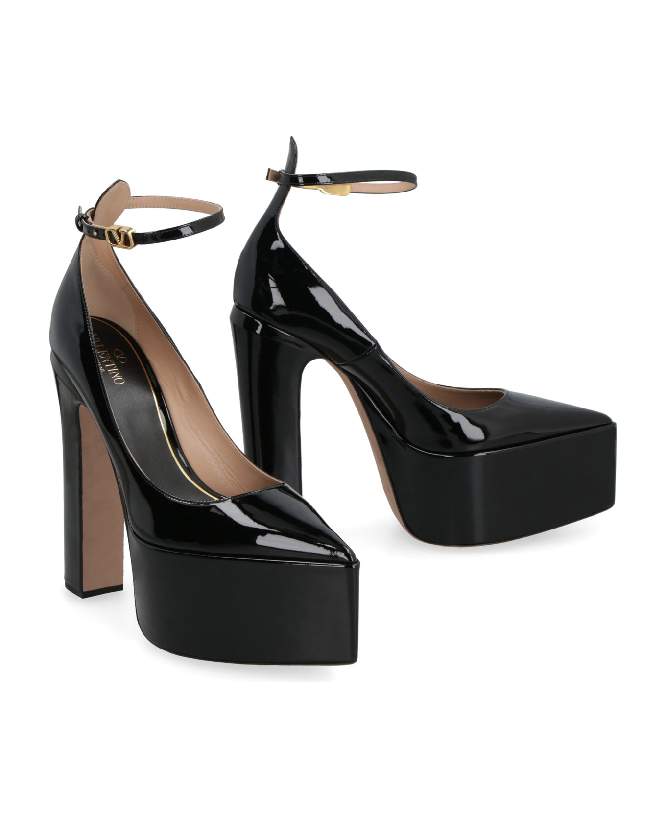 Valentino Garavani Patent Leather Pointy-toe Pumps - black