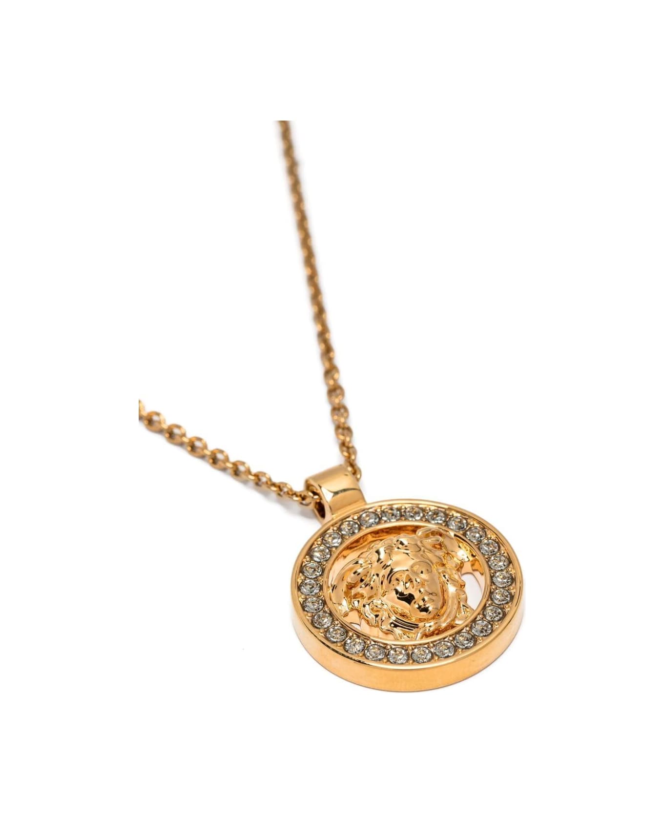 Versace Necklace Metal Strass - Versace Gold Black