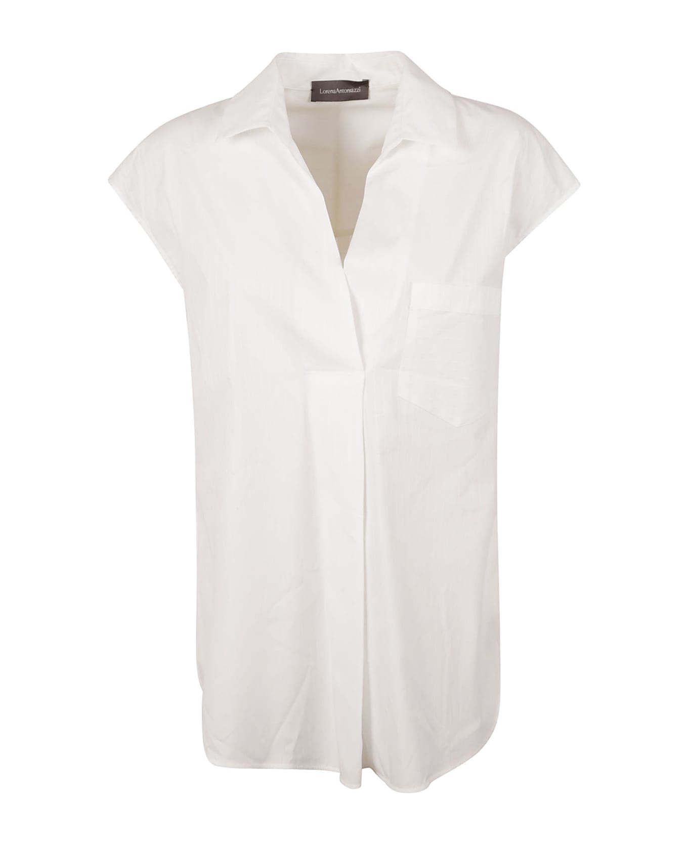 Lorena Antoniazzi Capped Sleeve Blouse - Off-White ブラウス