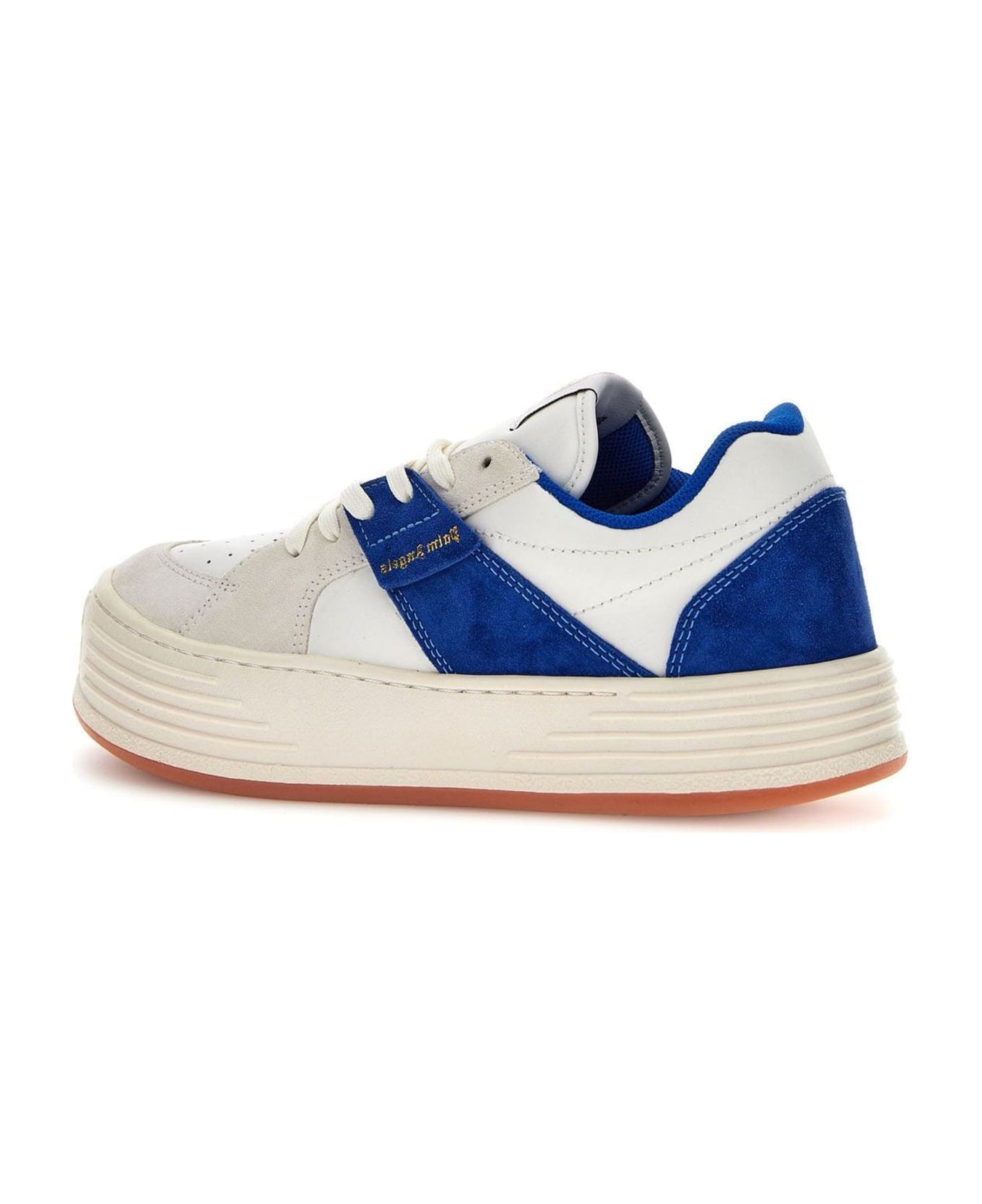 Palm Angels Leather Logo Sneakers - Blue