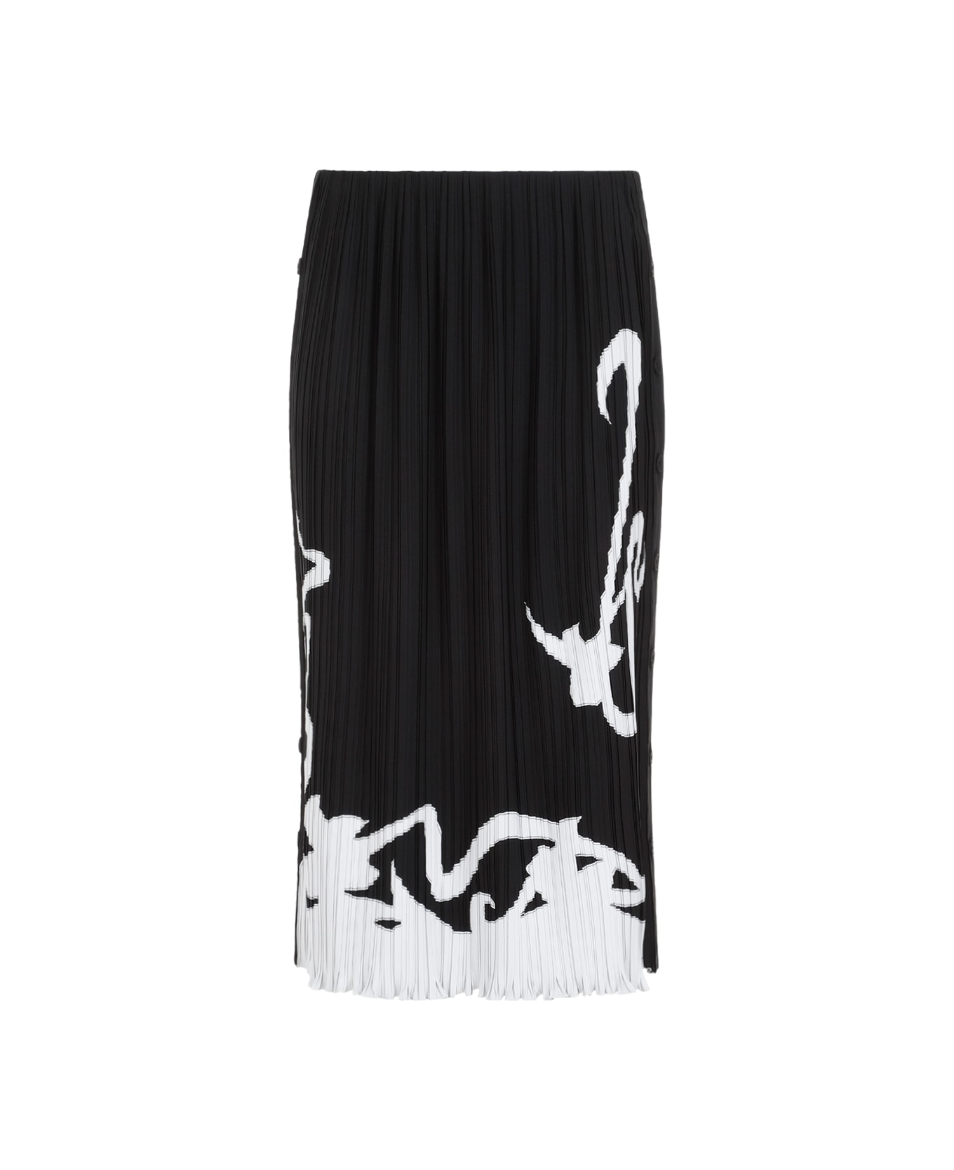 Lanvin Pleated Long Skirt - Black