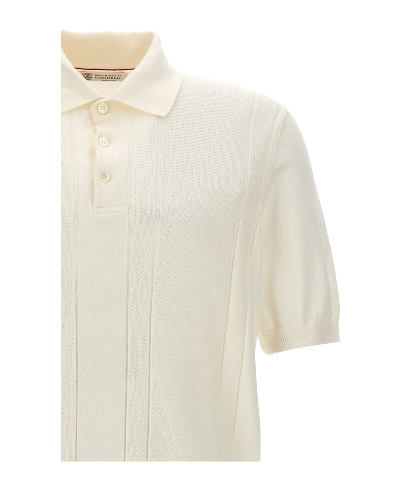 Brunello Cucinelli Cotton Polo Shirt - White ポロシャツ